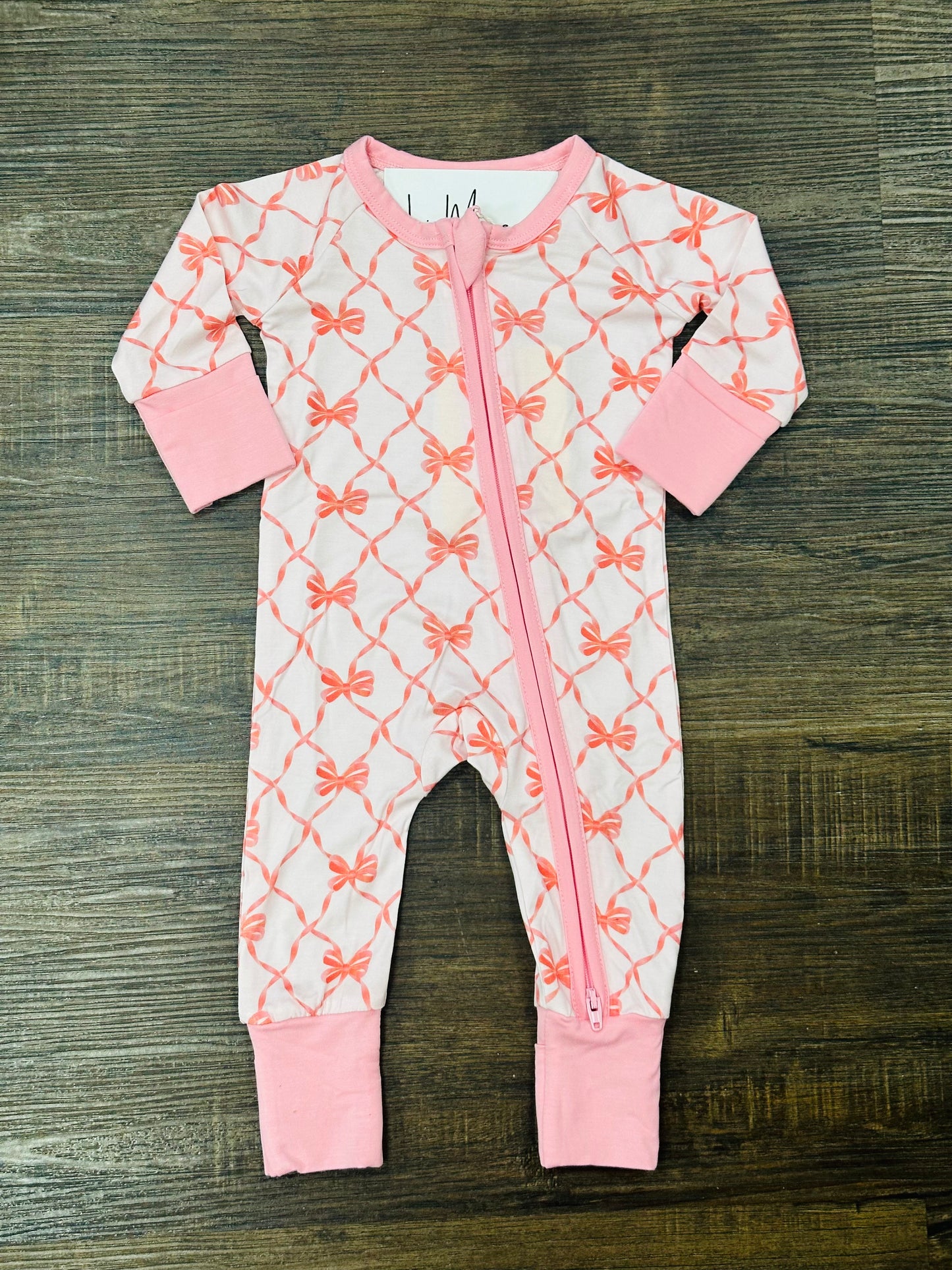 The Pink Beautiful Bow Bamboo Pajama