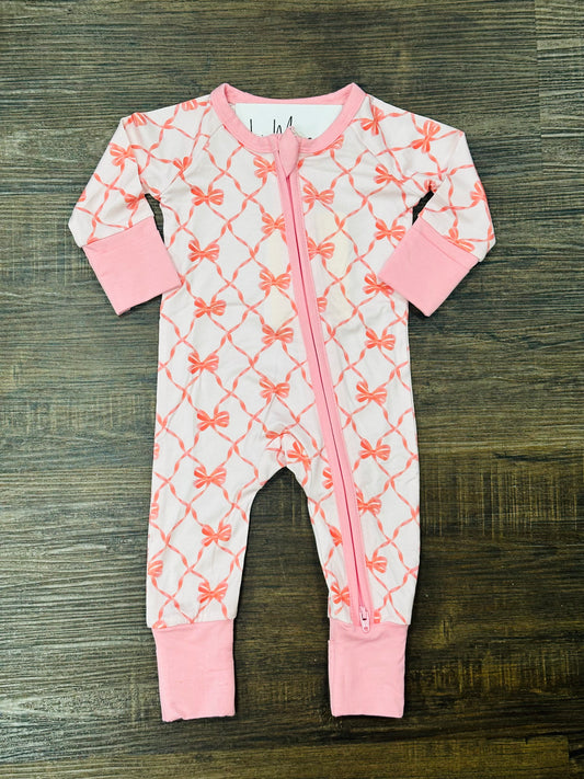 The Pink Beautiful Bow Bamboo Pajama