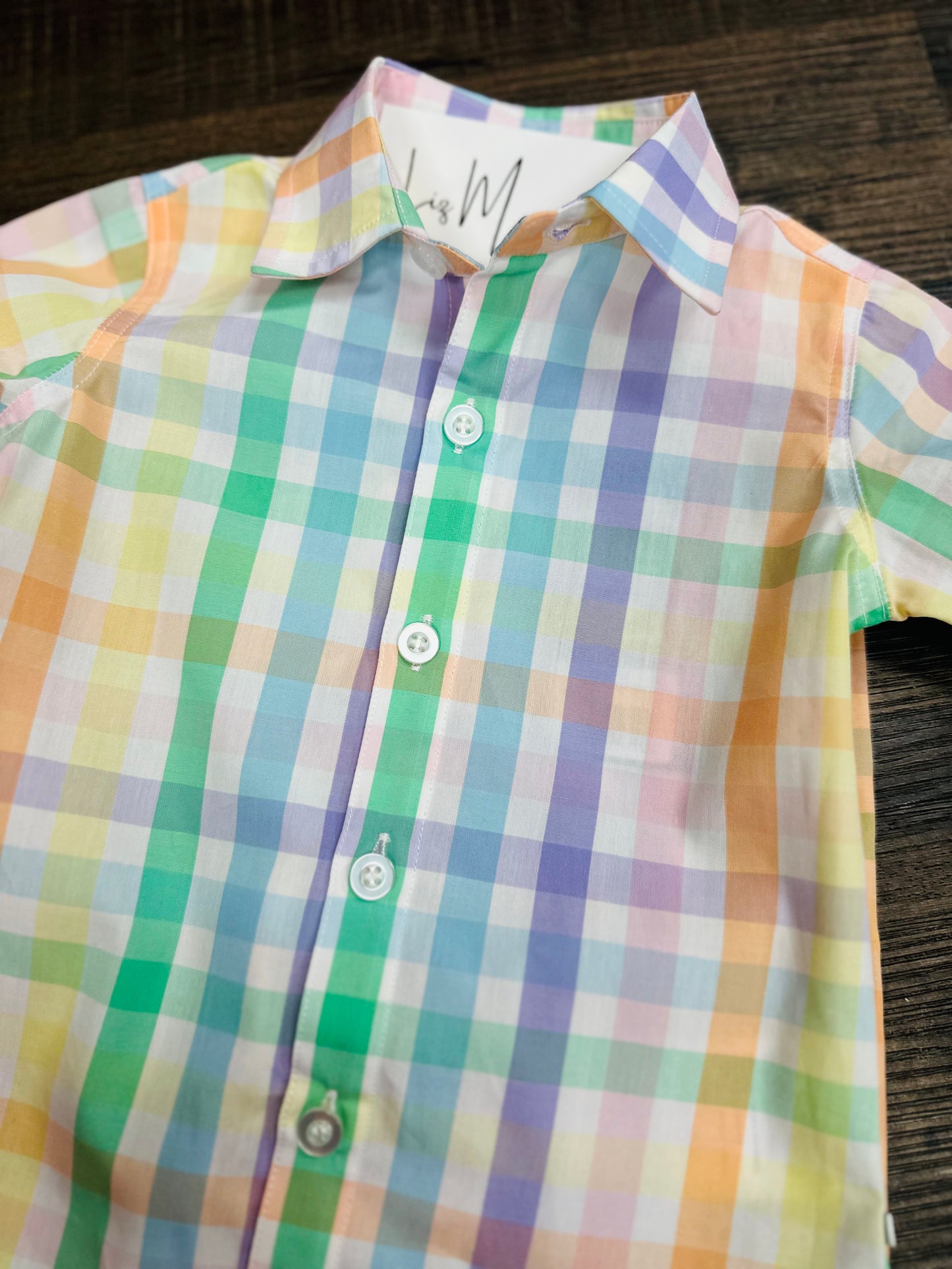 The Boys Plaid Short Sleeve Button Down Shirt