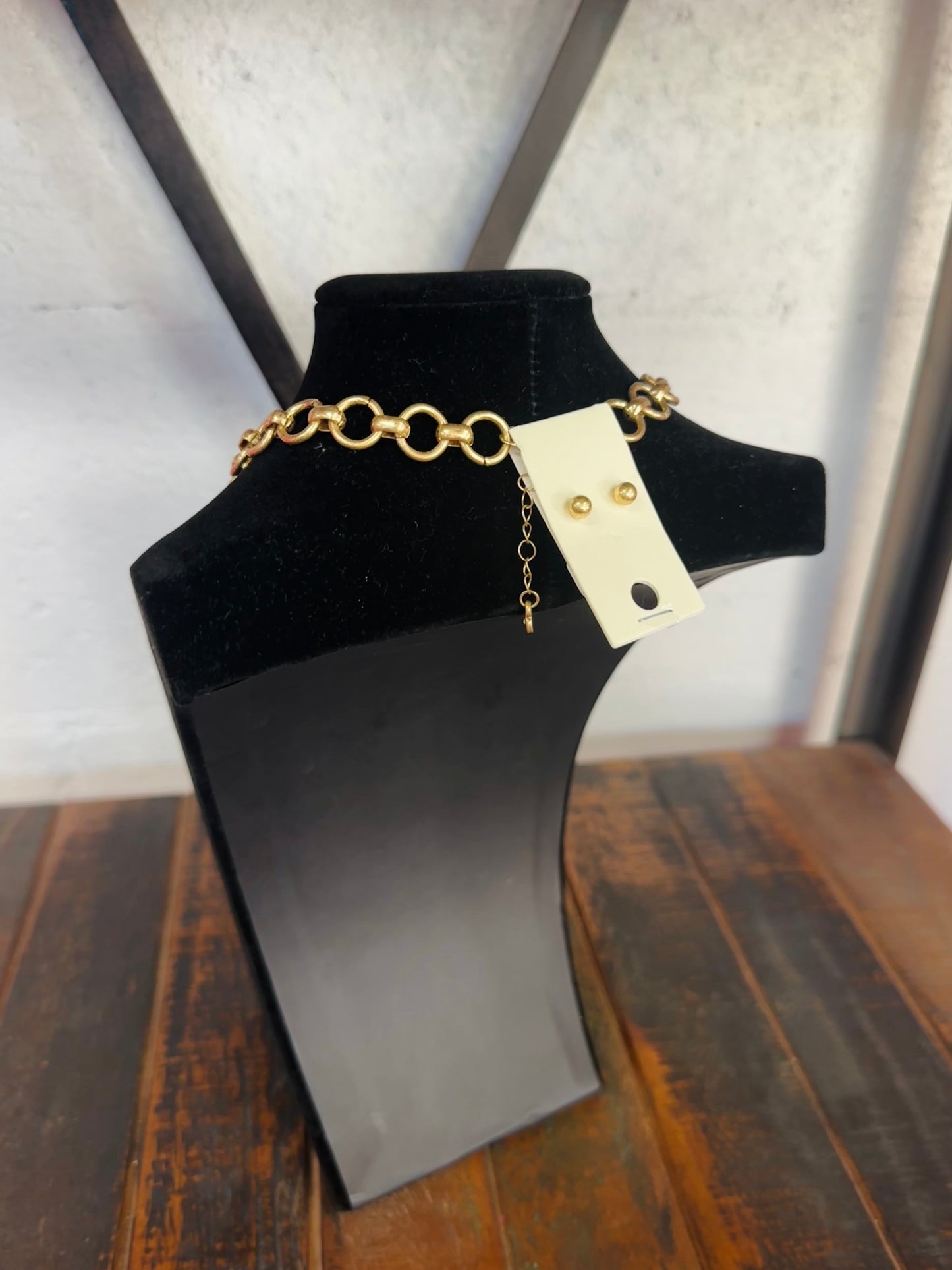 Pink Square Stone Pendant Necklace