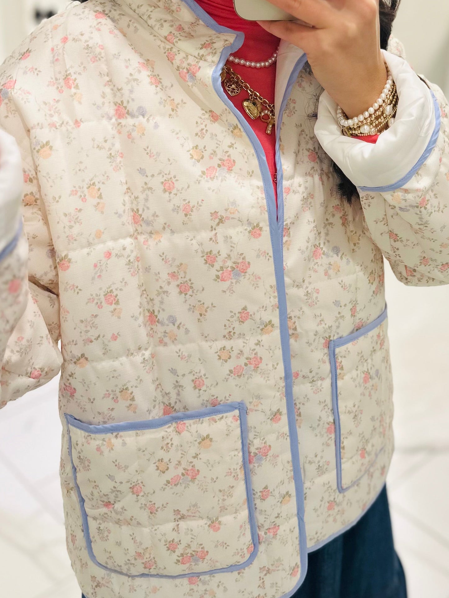 The Eloise Floral Quilted Jacket