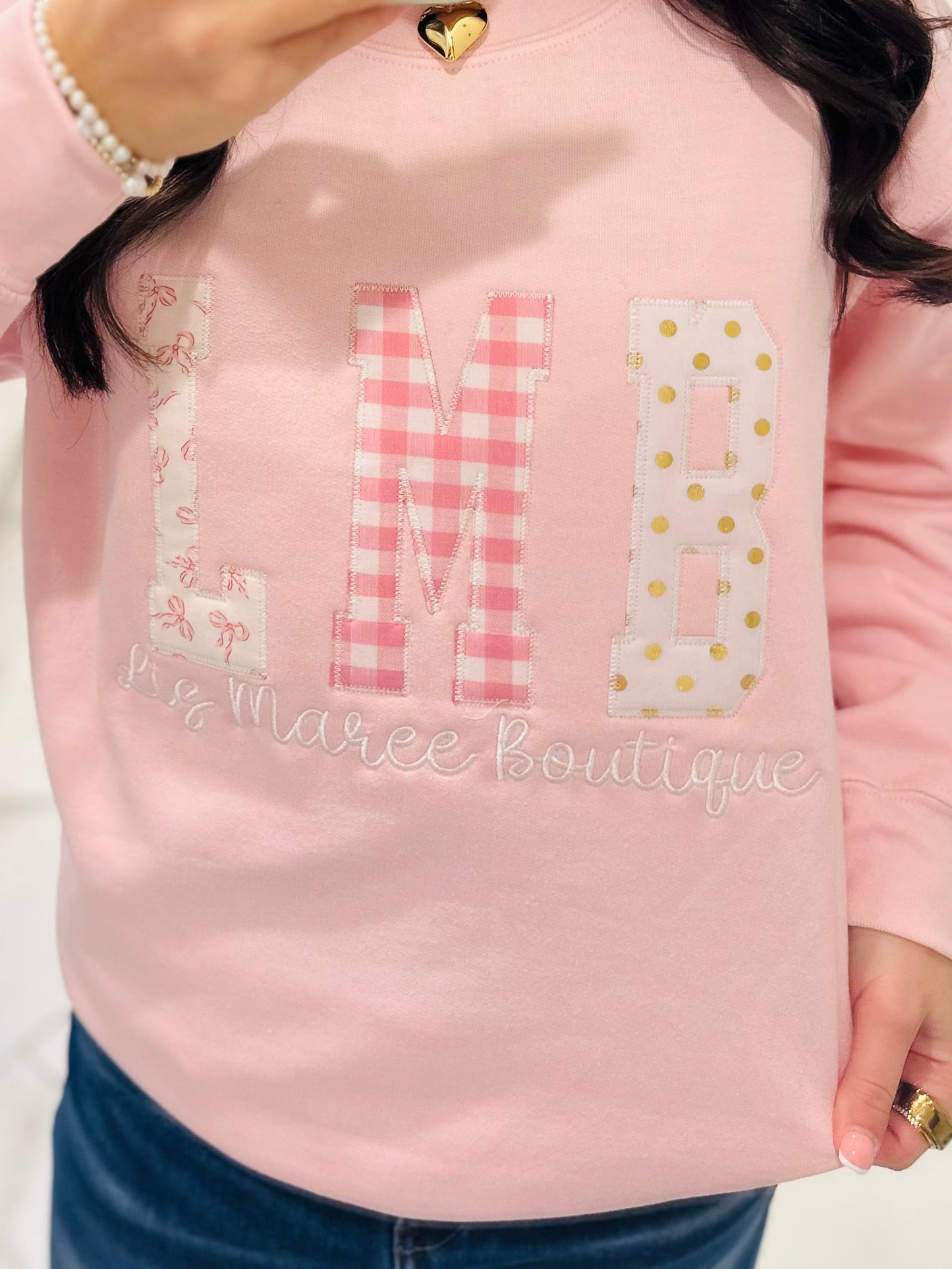 The LMB Pink Embroidered Sweatshirt