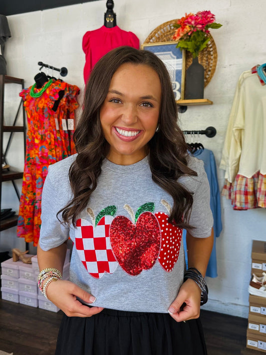 The Teach Apple Embroidered Tee