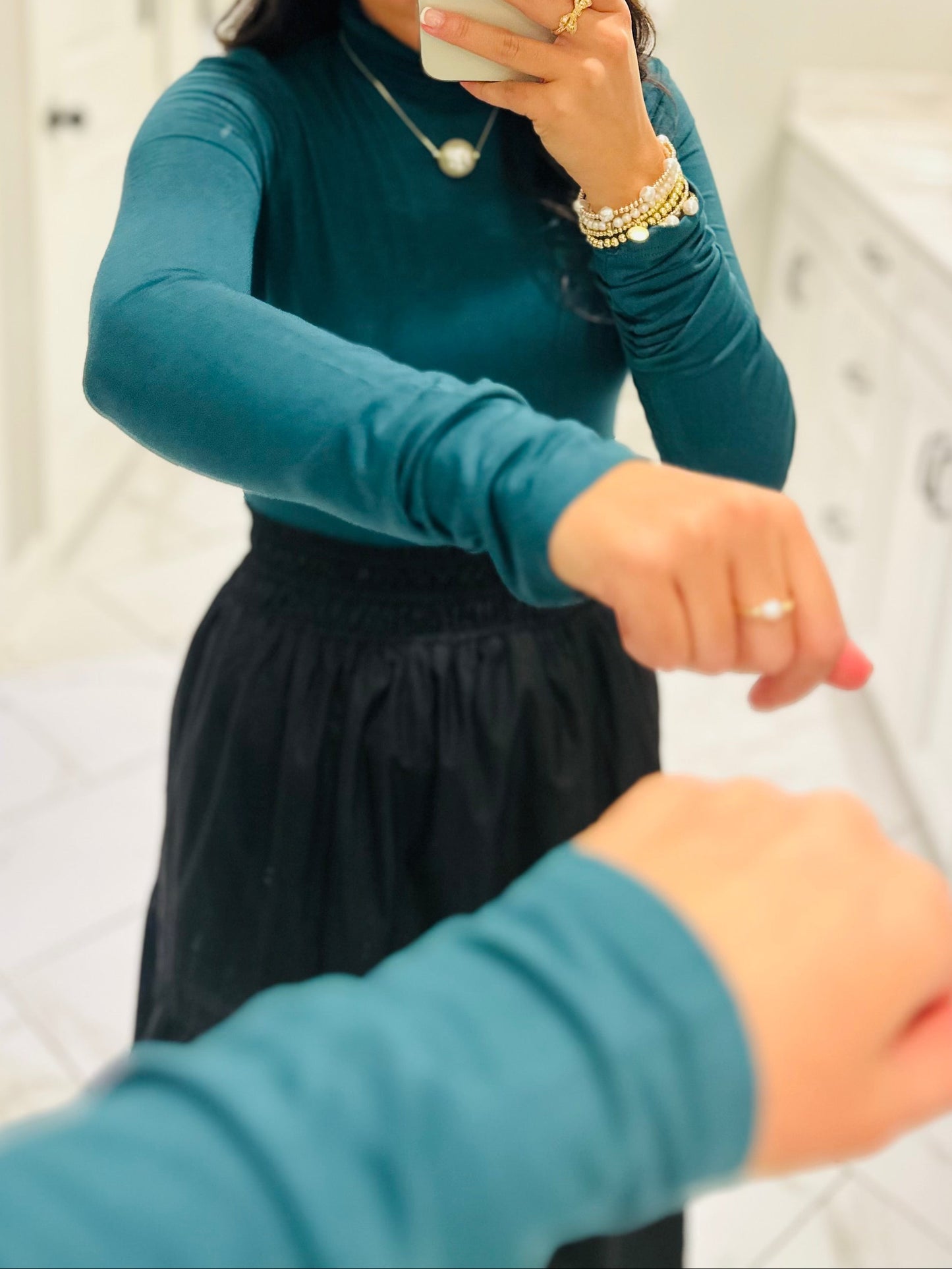 The Hunter Green Long Sleeve Turtleneck Top