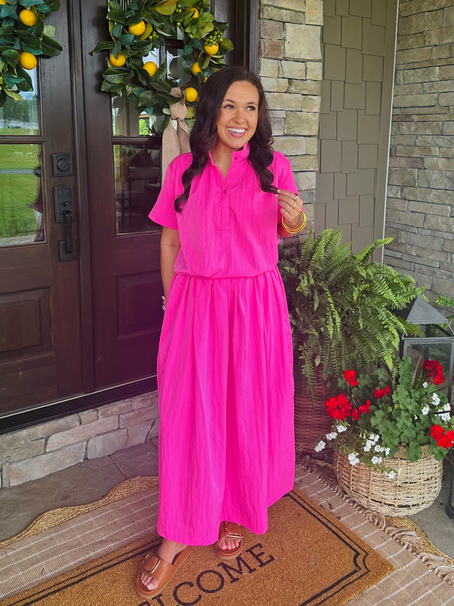 The Rosie Pink Top + Skirt Set
