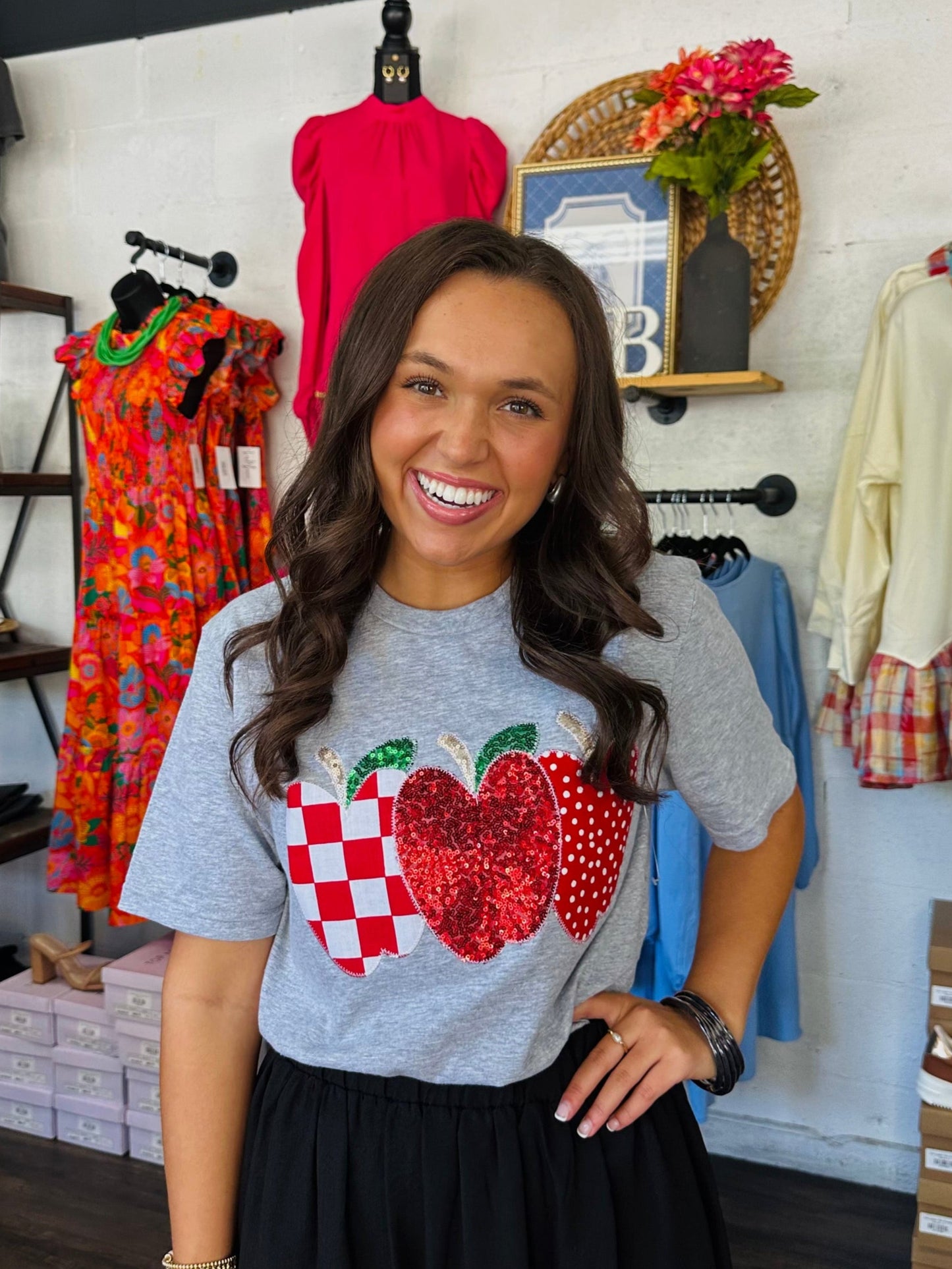 The Teach Apple Embroidered Tee