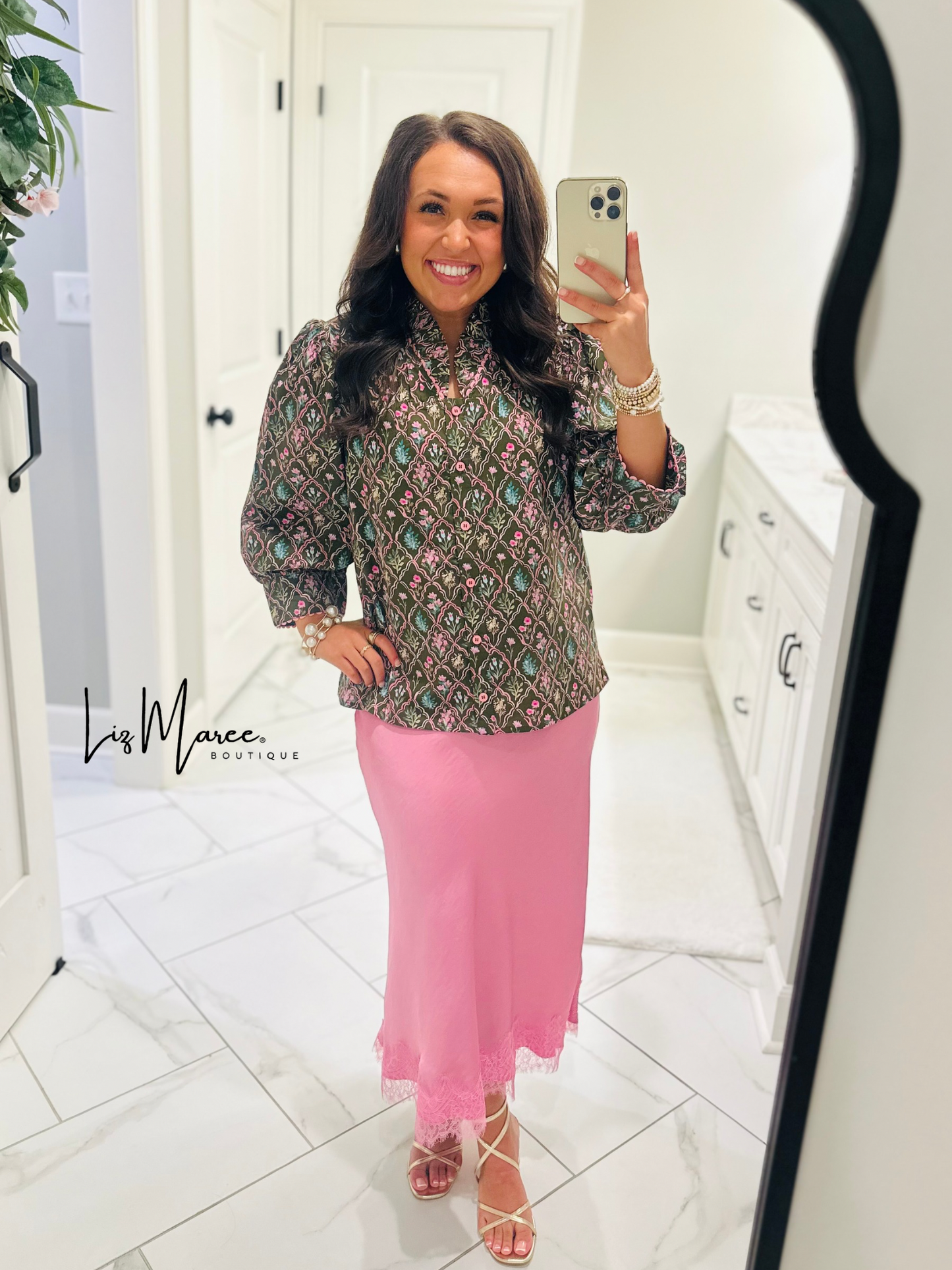 The Lilah Brown Floral Top