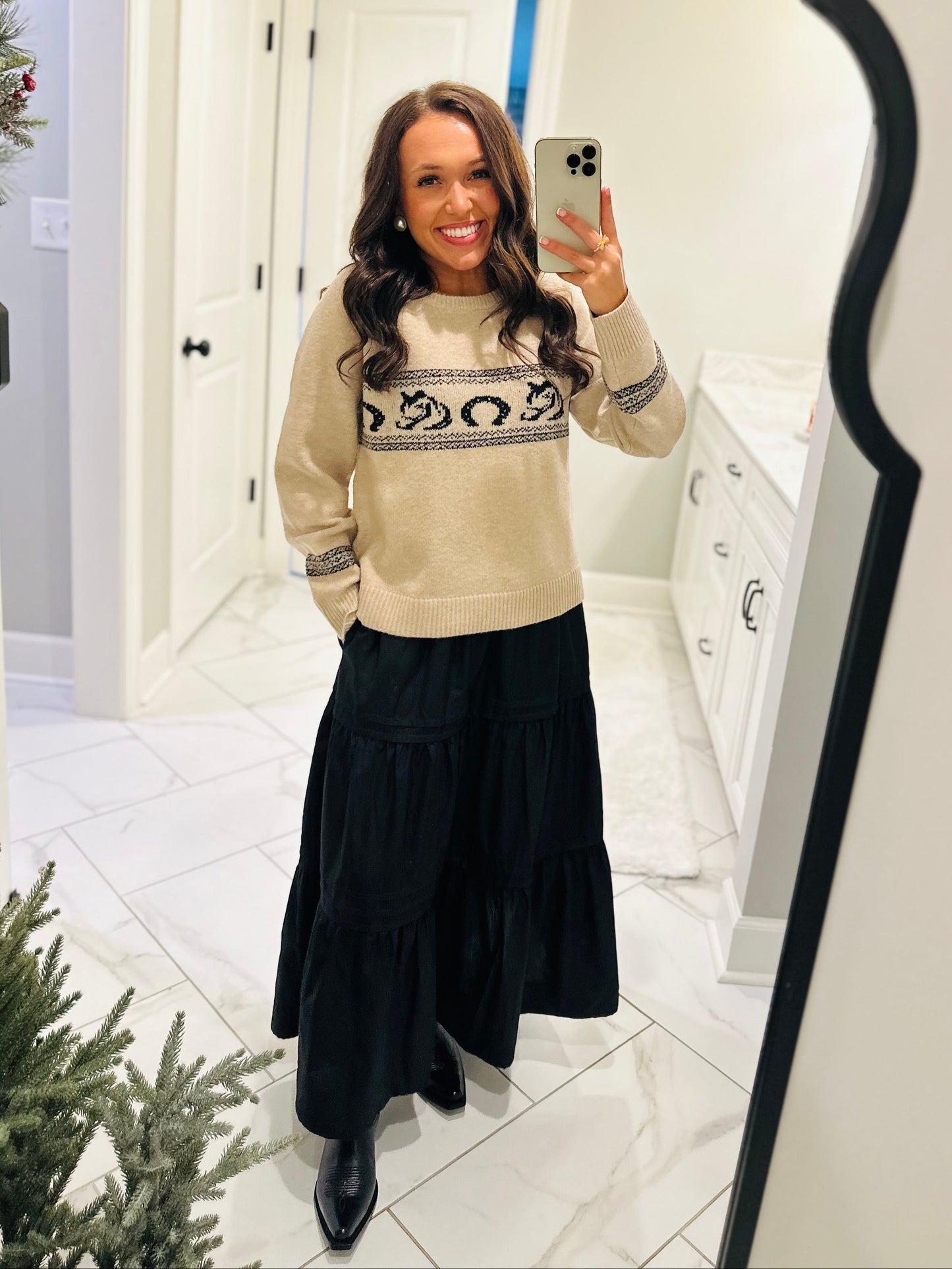 The Cream + Black Horse Sweater