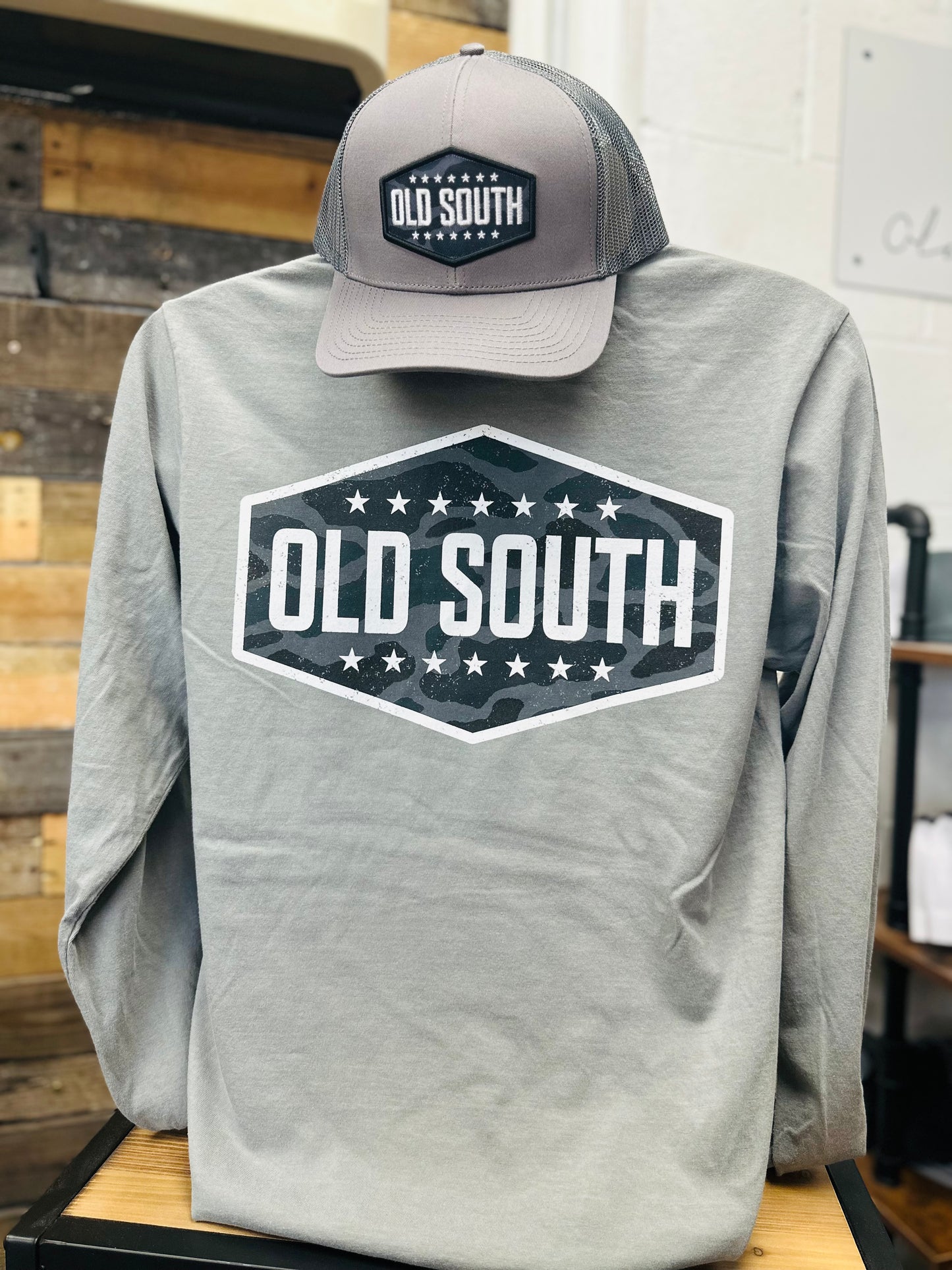 Blackout Camo Logo Long Sleeve Tee