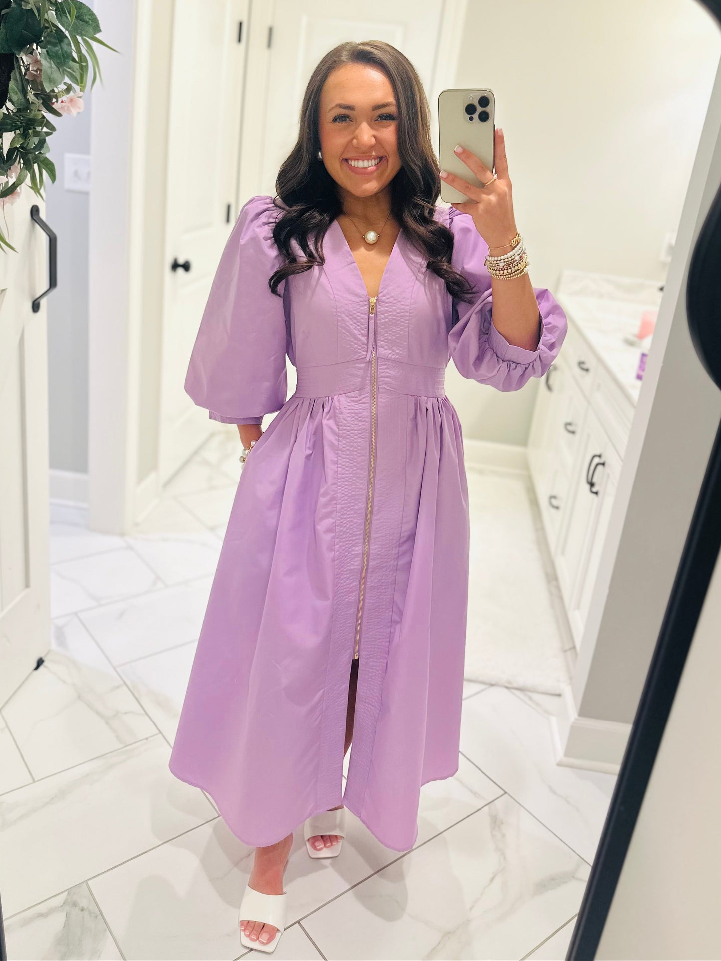 The Libby Lavender Midi Dress