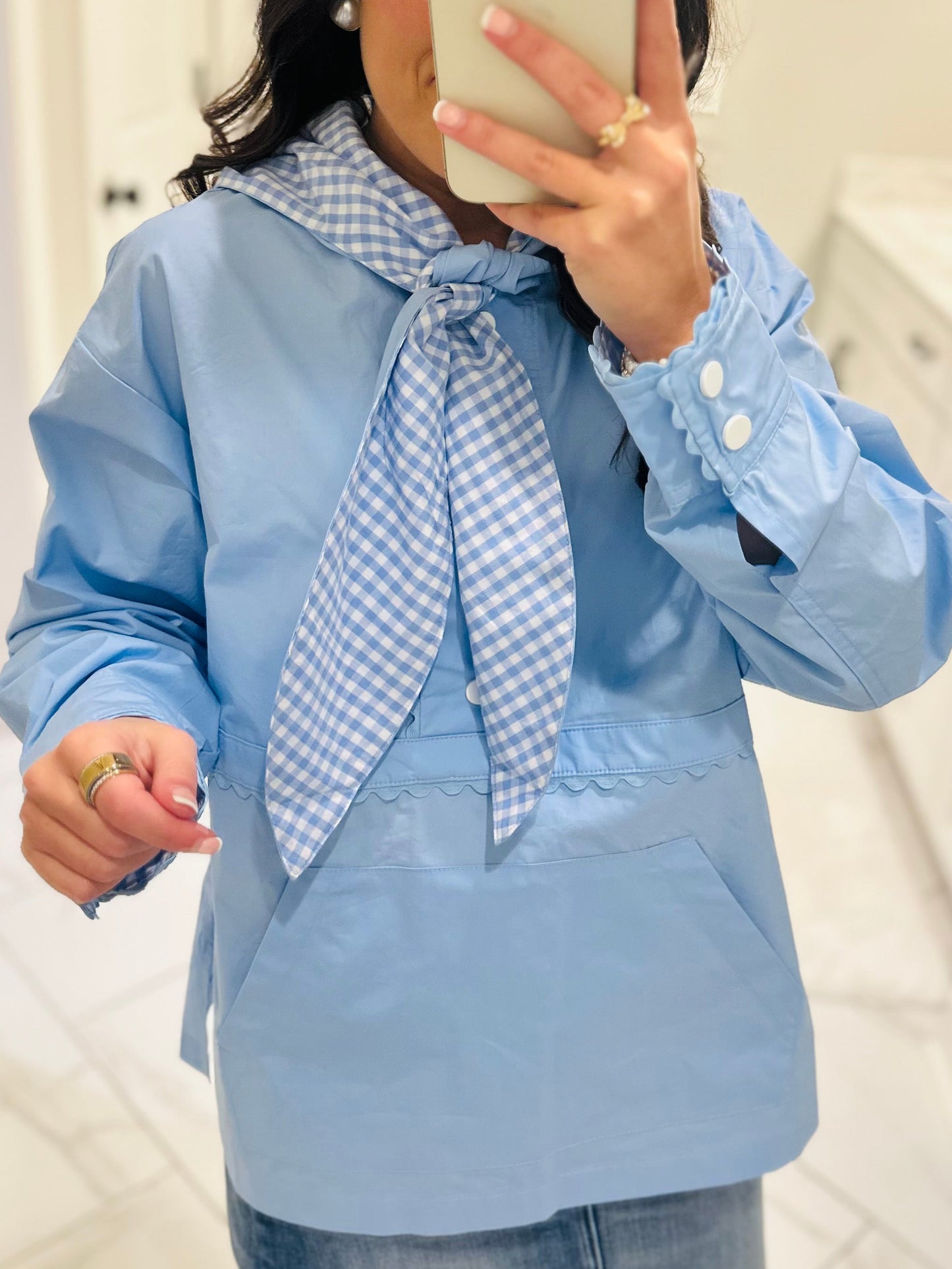 The Morganne Light Blue Windbreaker