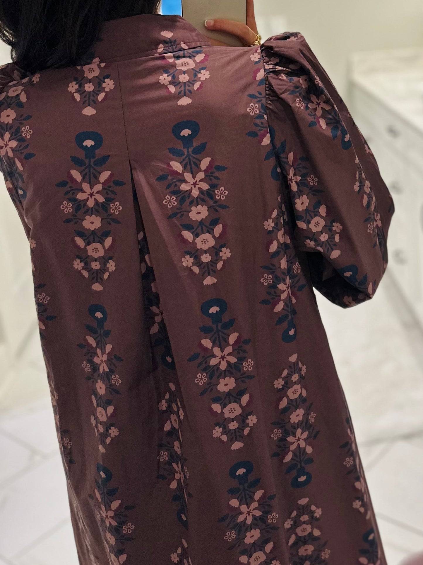 The Nina Brown Floral Maxi Dress
