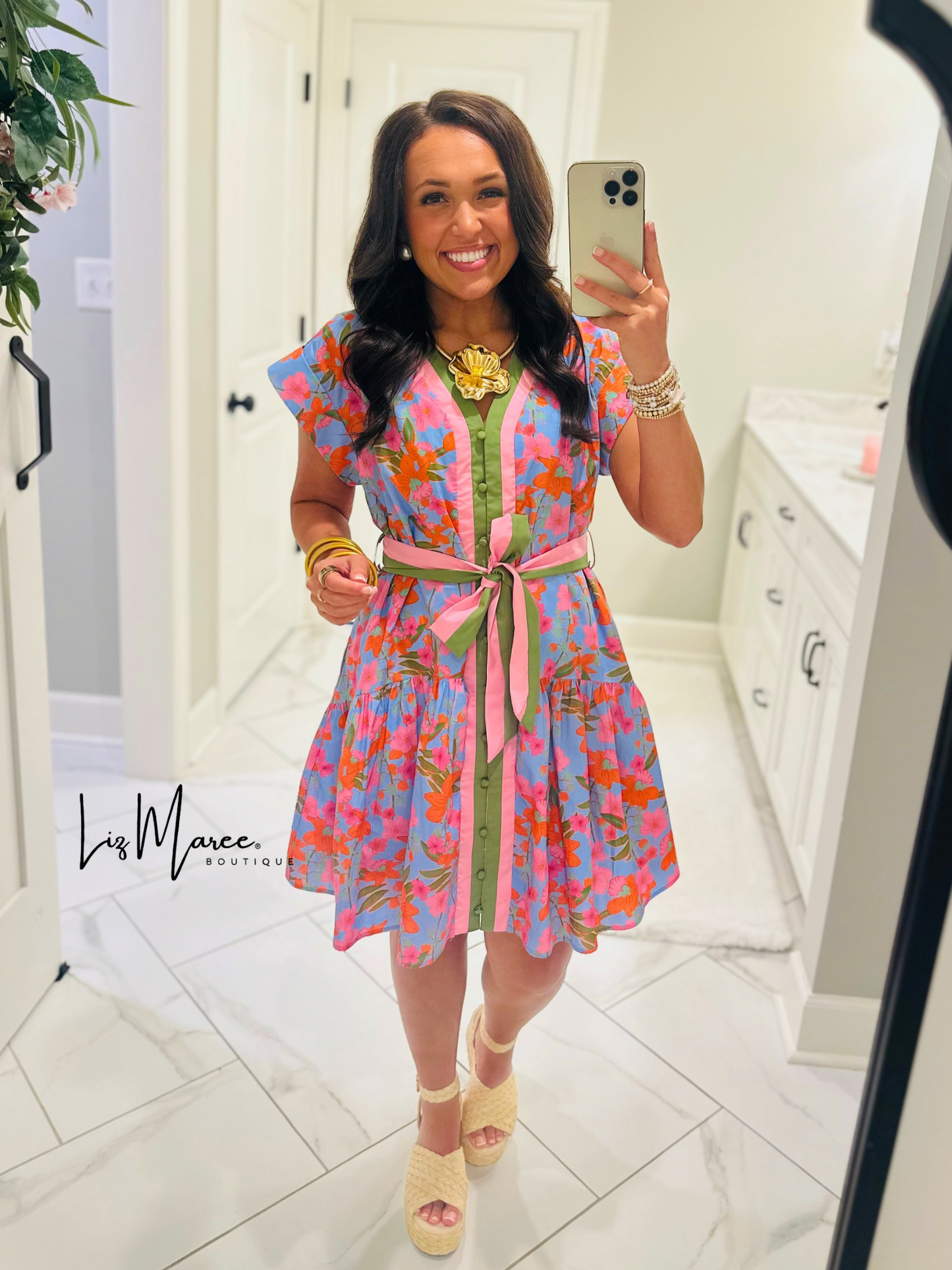 The Tori Blue Floral Dress