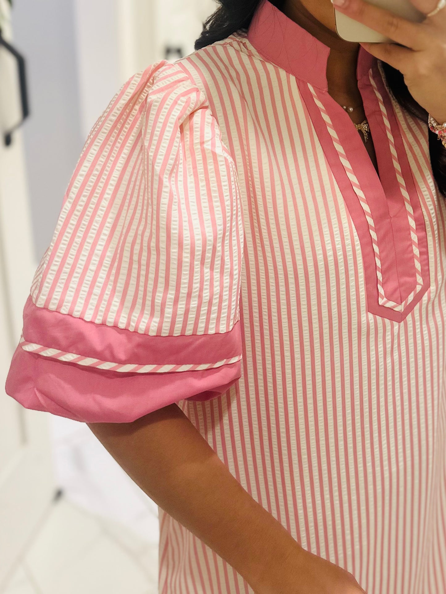 The Charlotte Pink Striped Dress