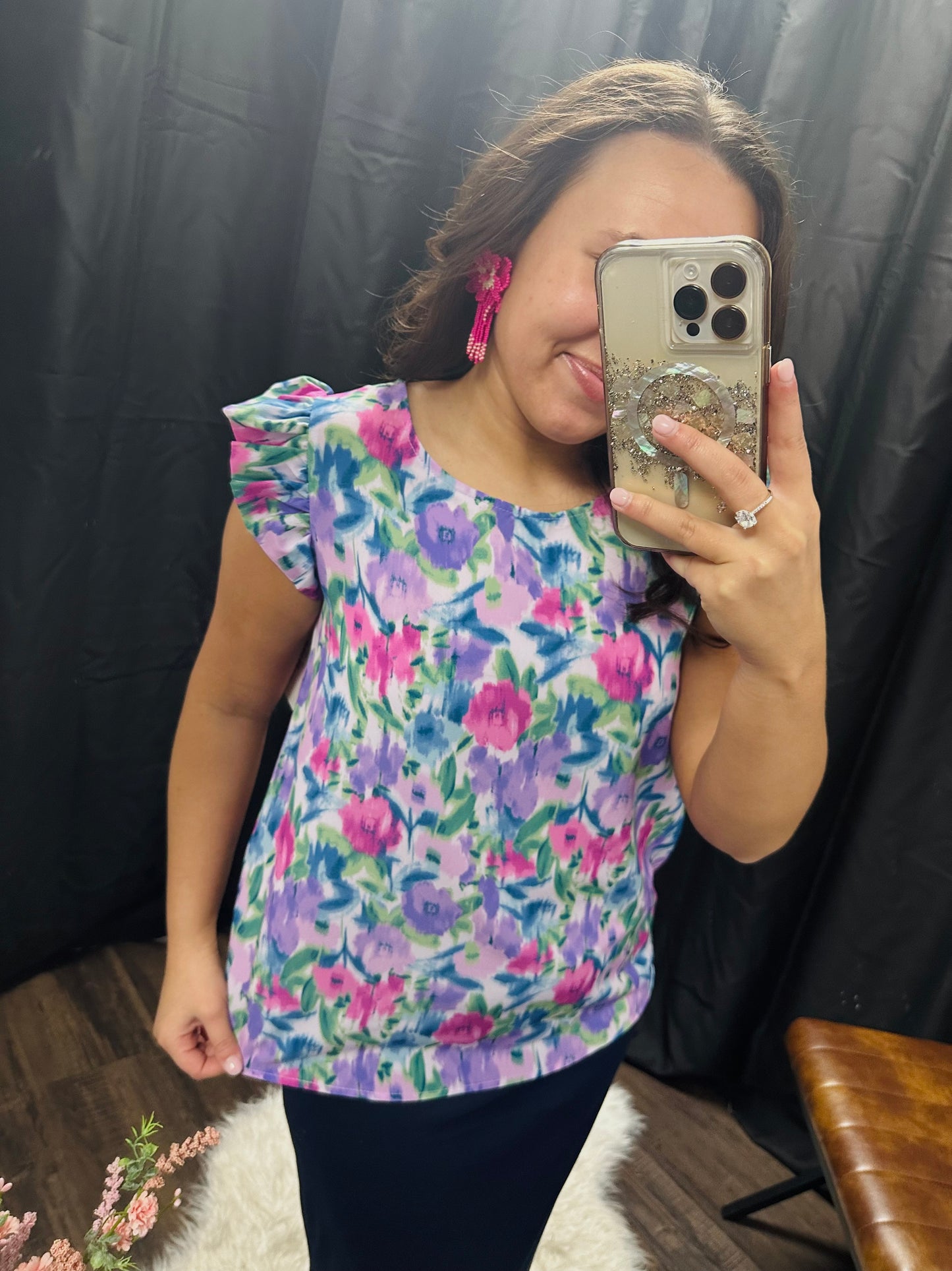 The Lilac Floral Print Top