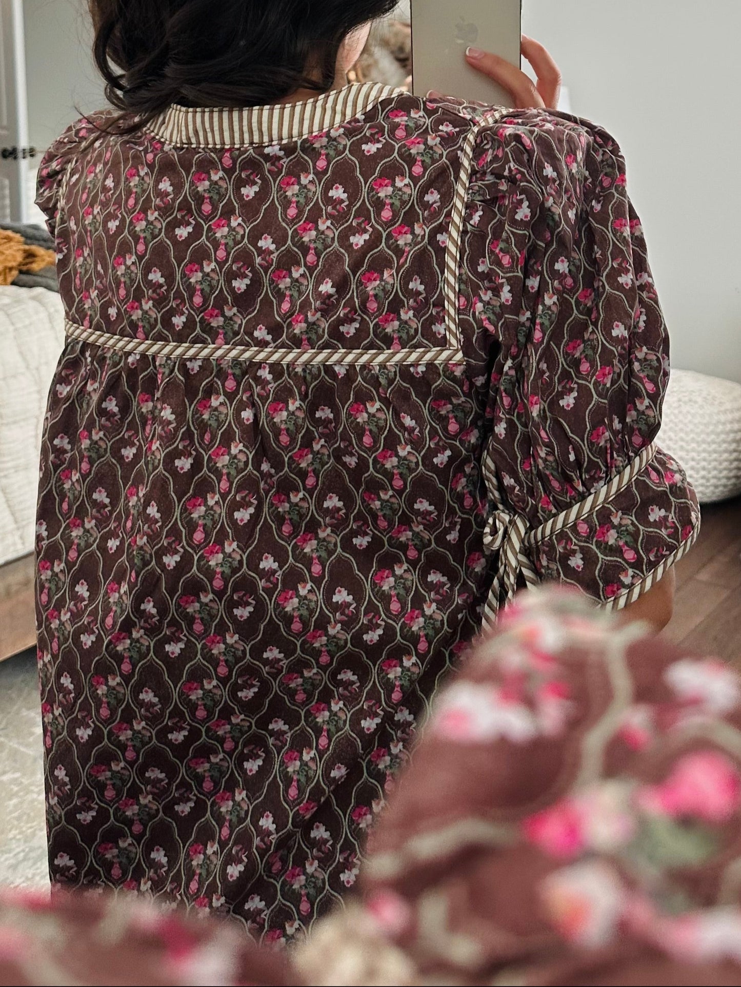 The Lottie Brown Floral Top