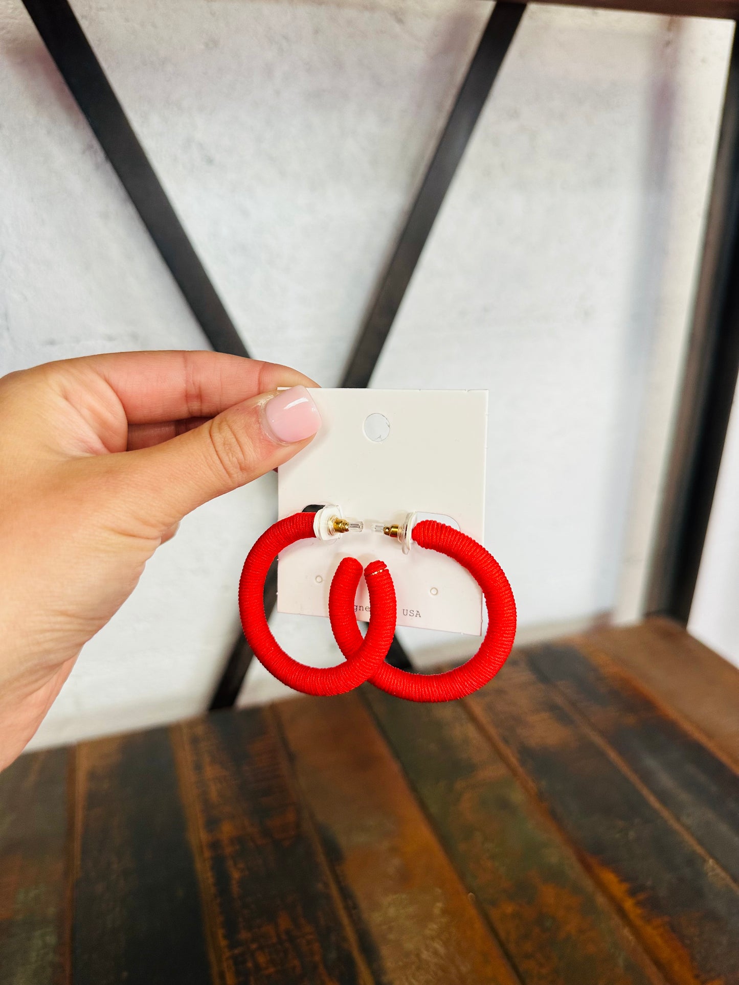 Red Thread Hoops