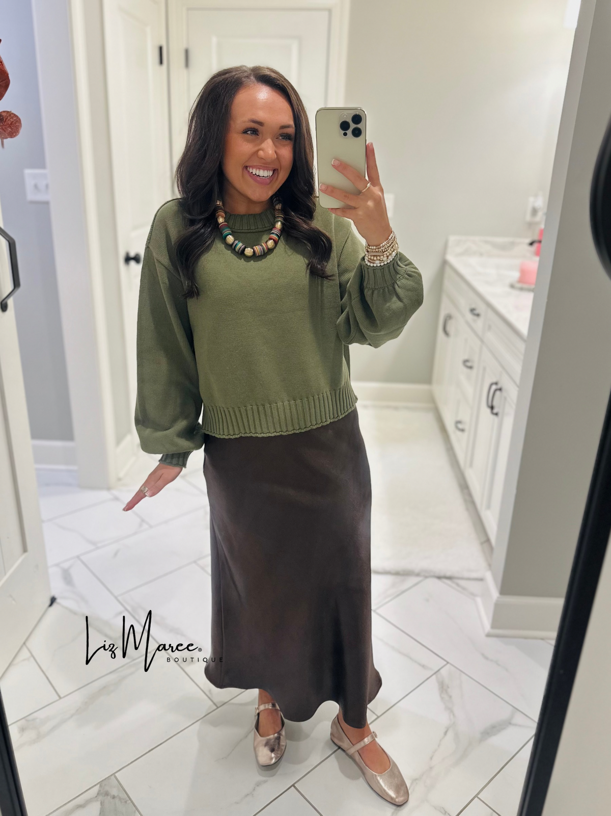 The Lydia Olive Green Sweater