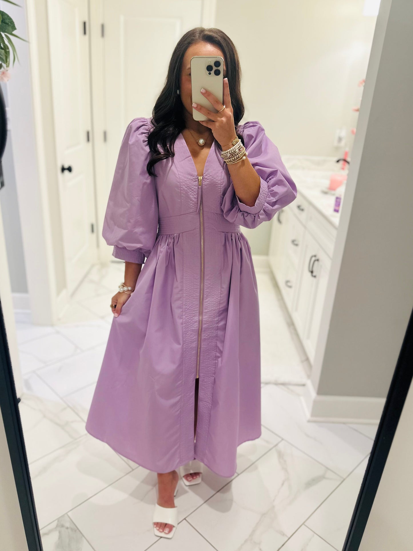 The Libby Lavender Midi Dress