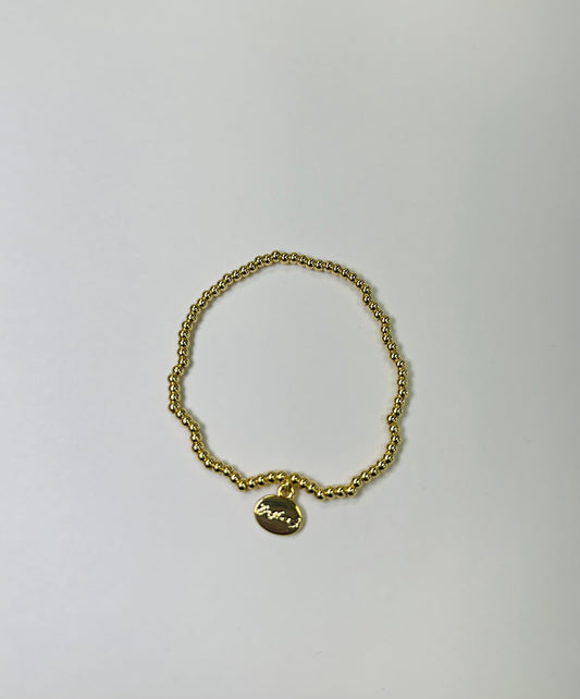 3MM Ball Bead Gold Bracelet