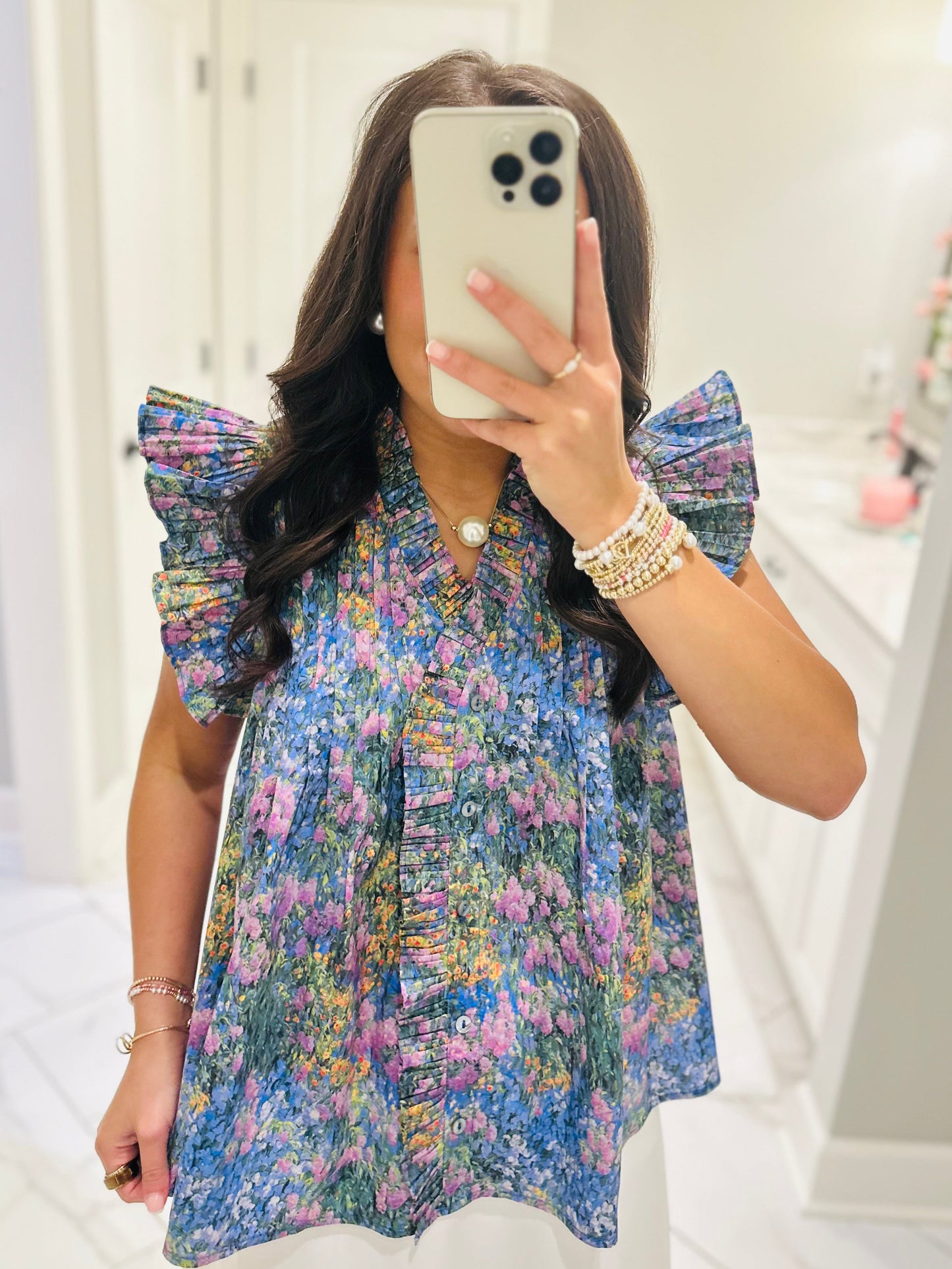 The Darcy Blue Floral Top