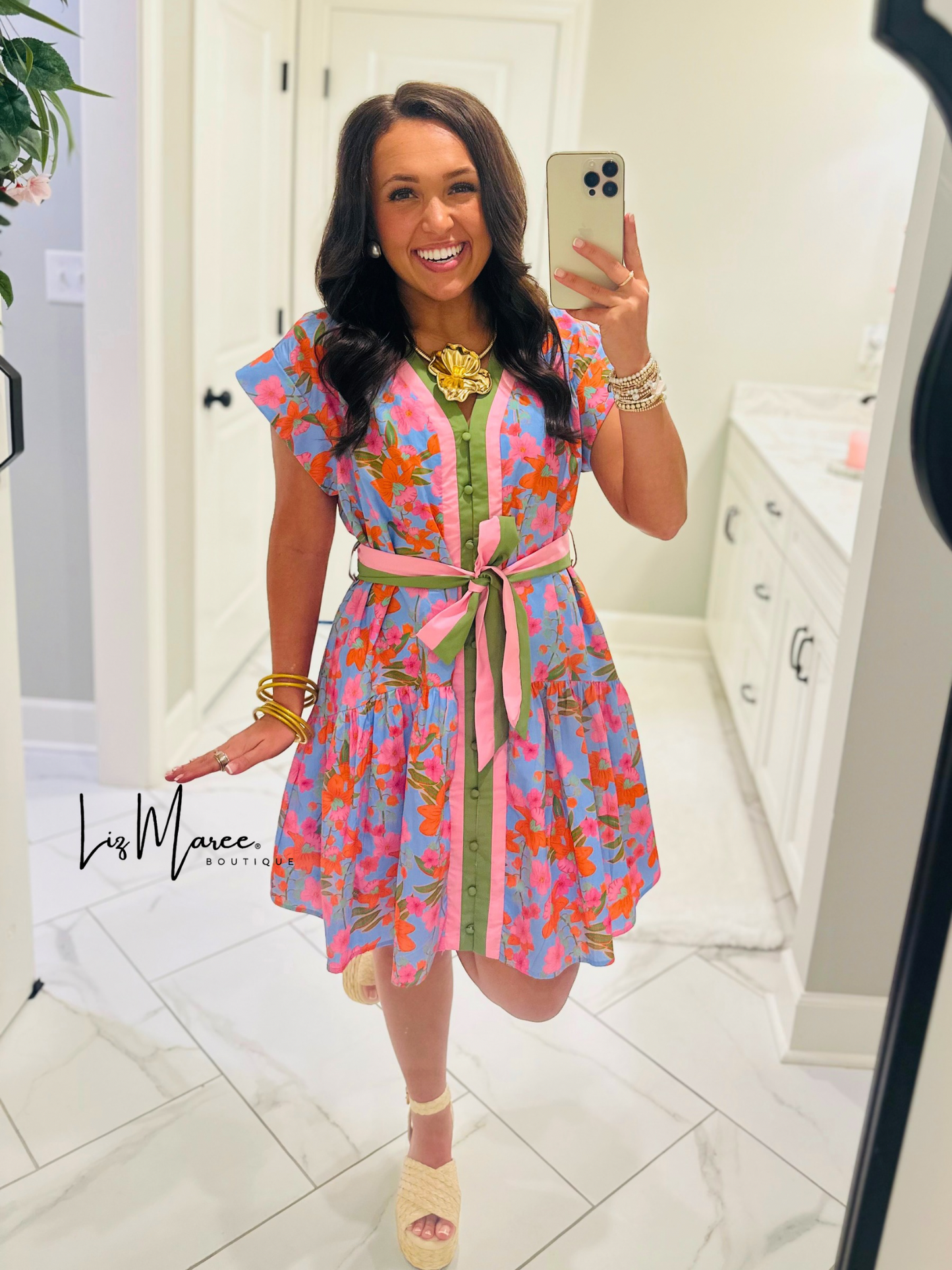 The Tori Blue Floral Dress