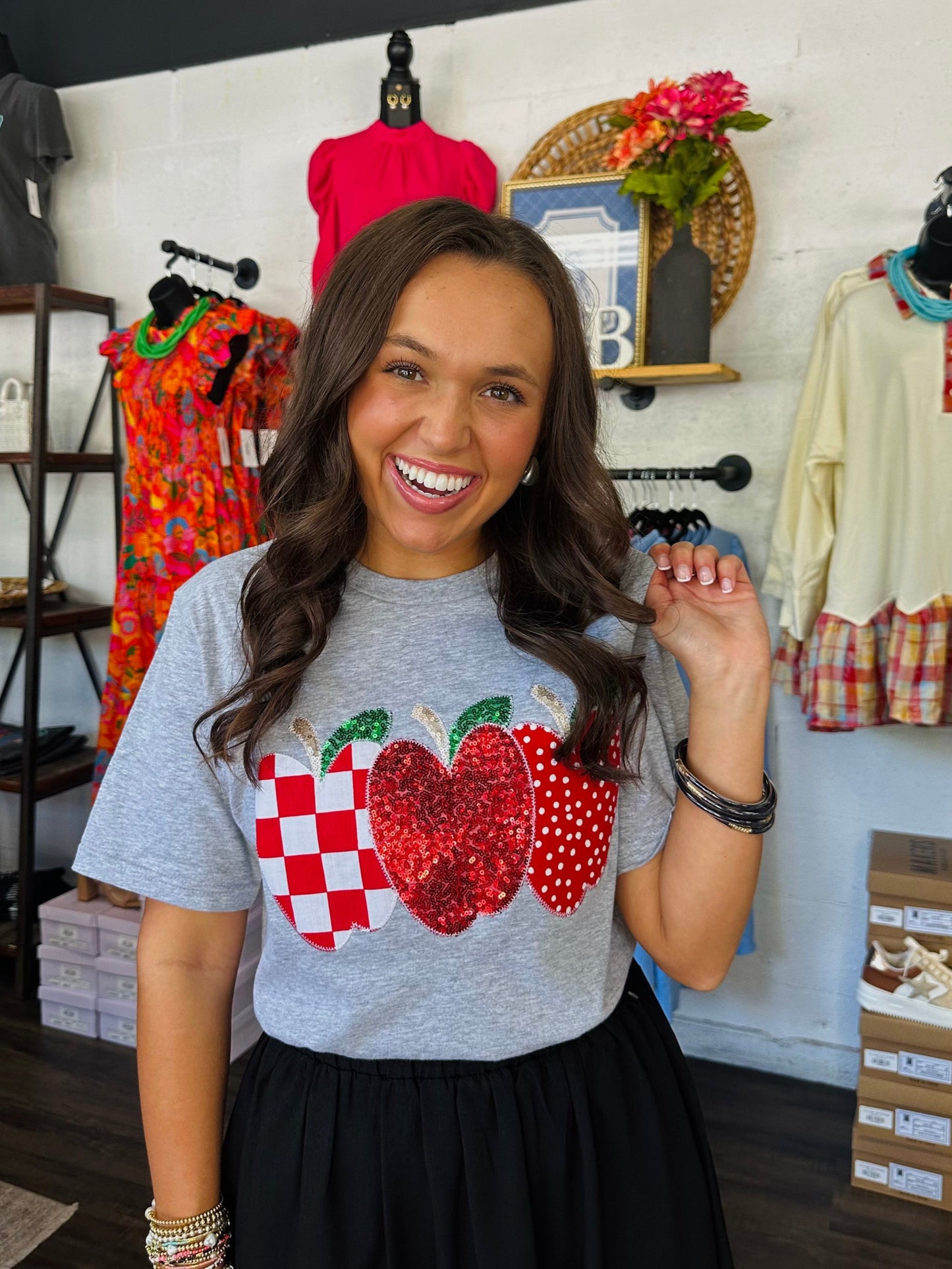 The Teach Apple Embroidered Tee