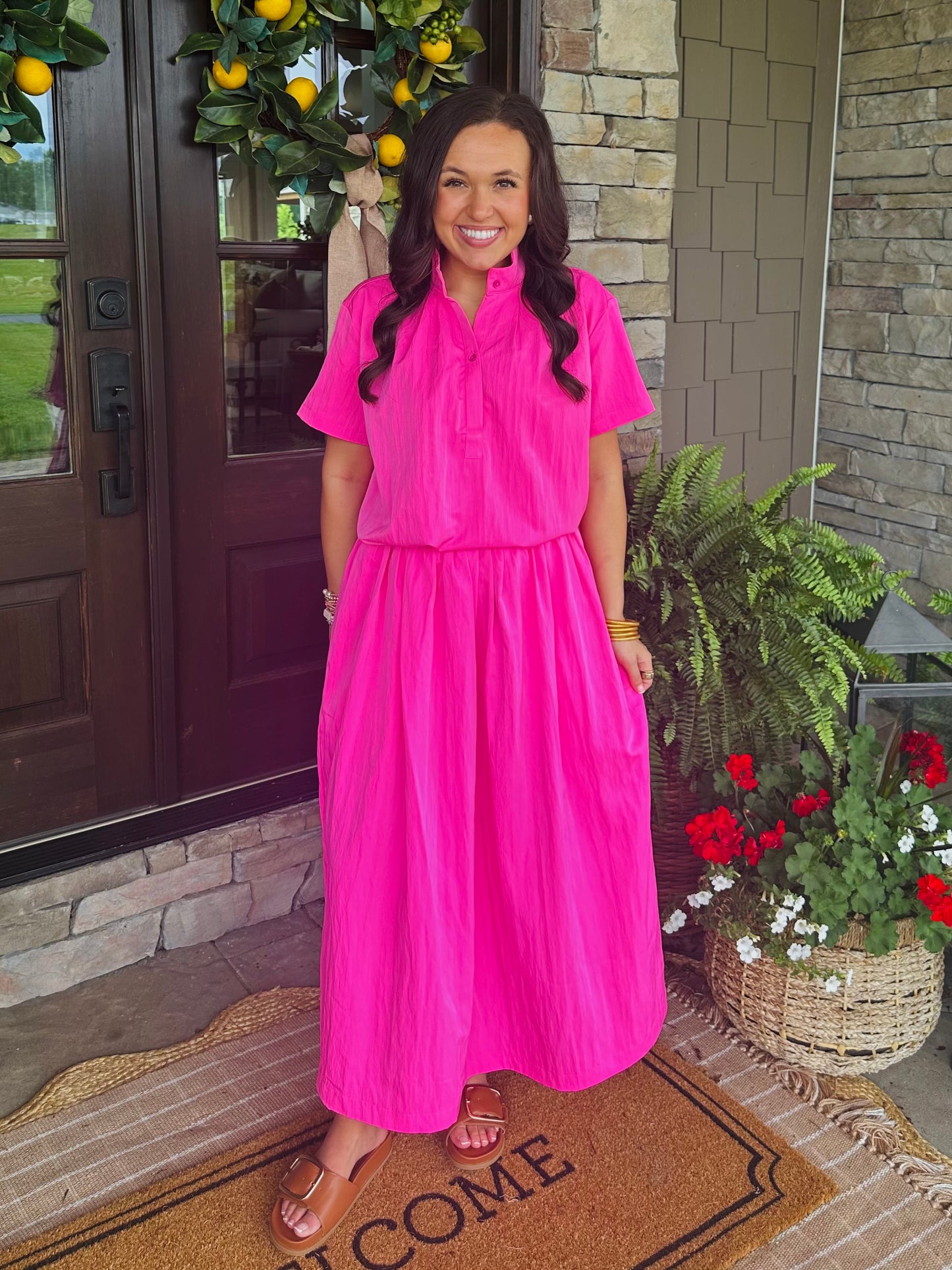The Rosie Pink Top + Skirt Set