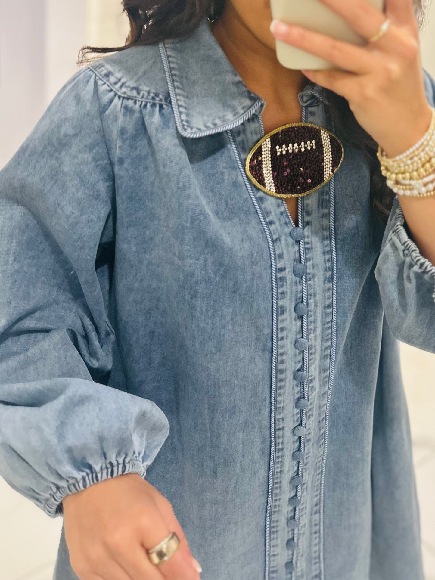 The Drew Button Down Denim Dress