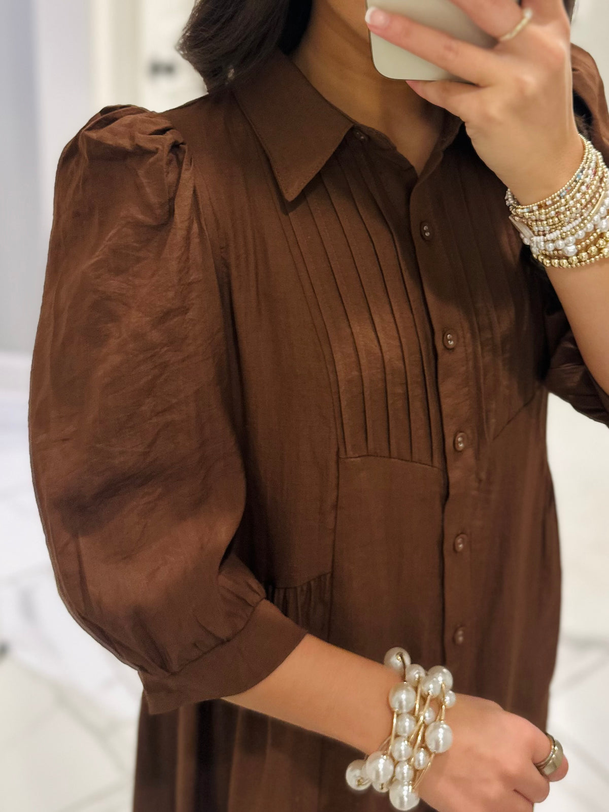 The Rowan Brown Midi Dress