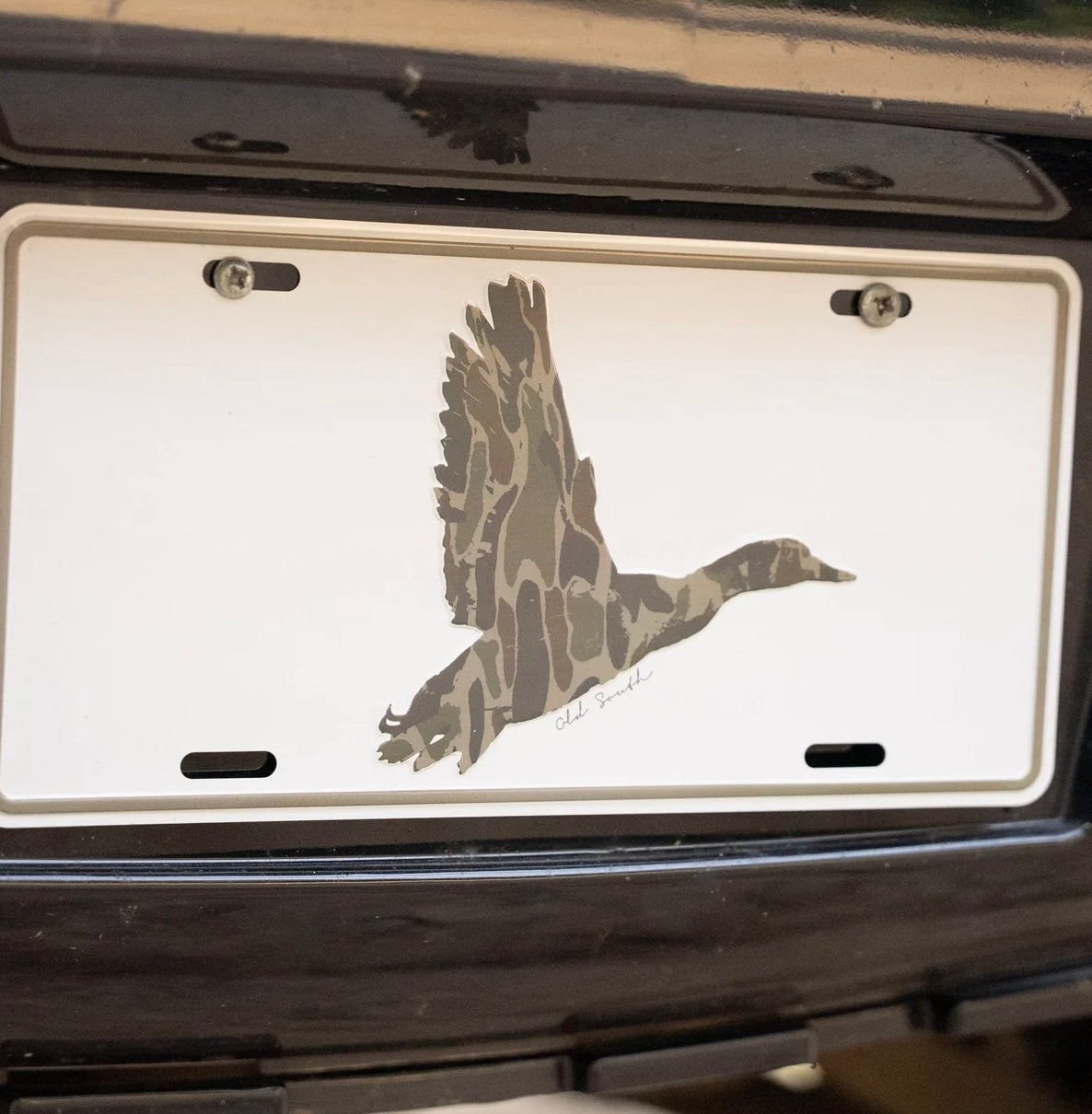 Duck Wings Thicket Camo - License Plate