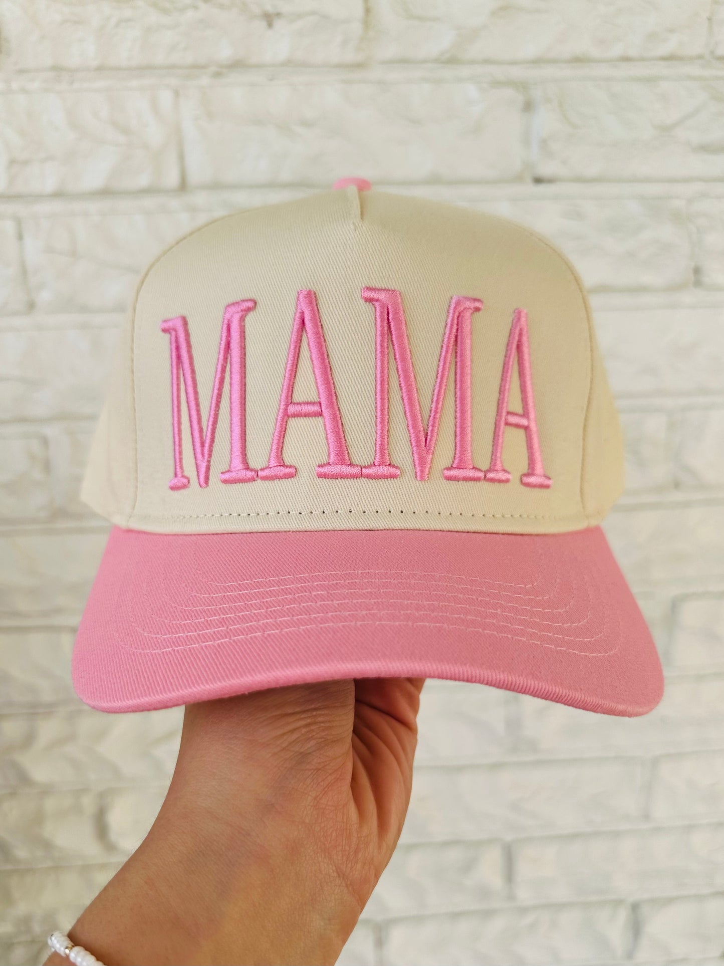 The Pink Mama Embroidered Trucker Hat