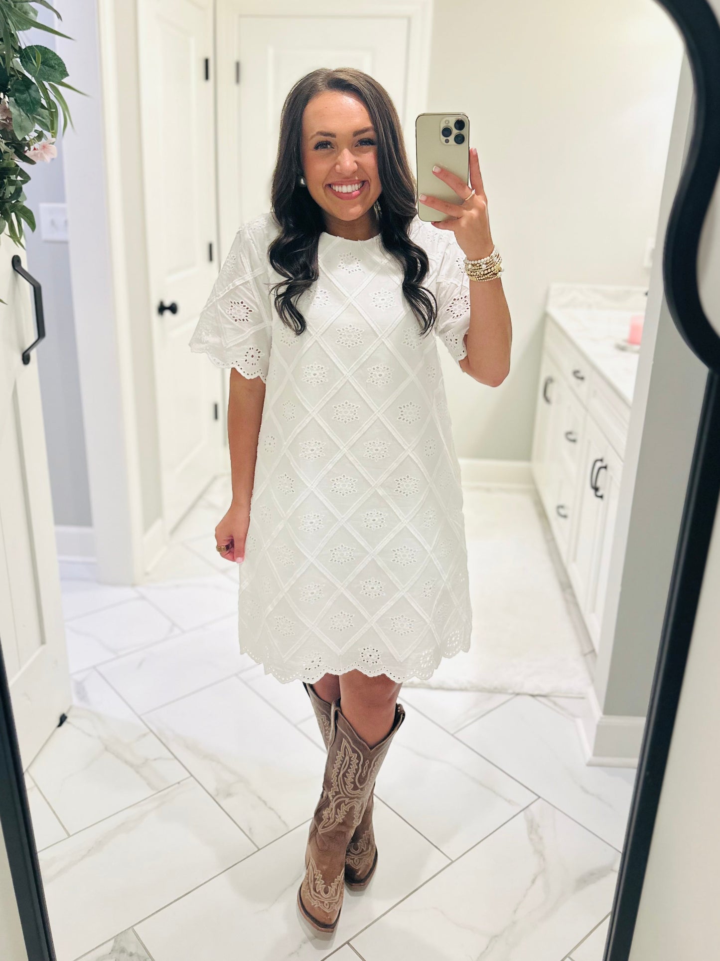 The Taylor White Eyelet Dress