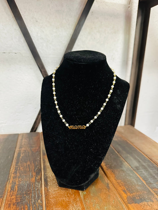 Mama Pearl Chain Necklace