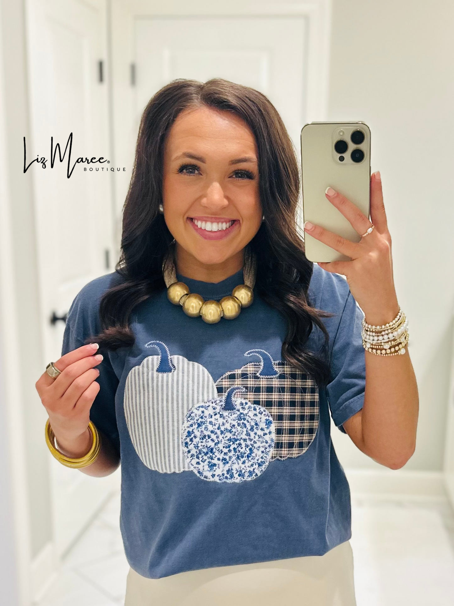 The Pumpkin Trio Embroidered Tee