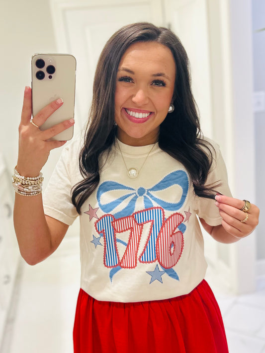 The 1776 Coquette Bow Tee