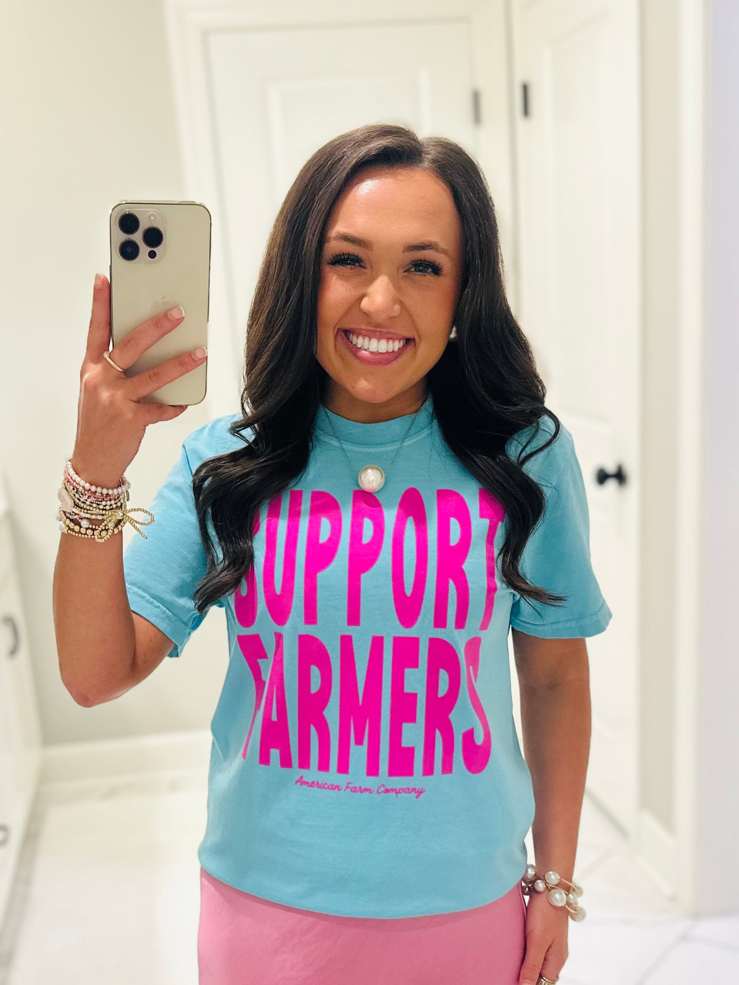 The Teal Support Farmers Graphic Tee