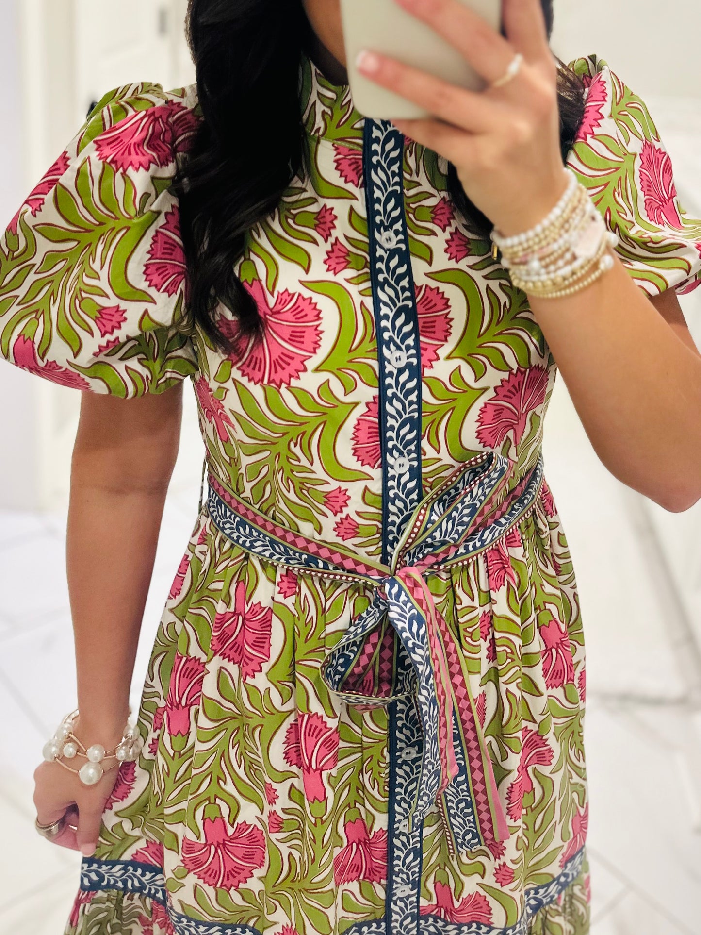 The Kennedy Green Floral Maxi Dress