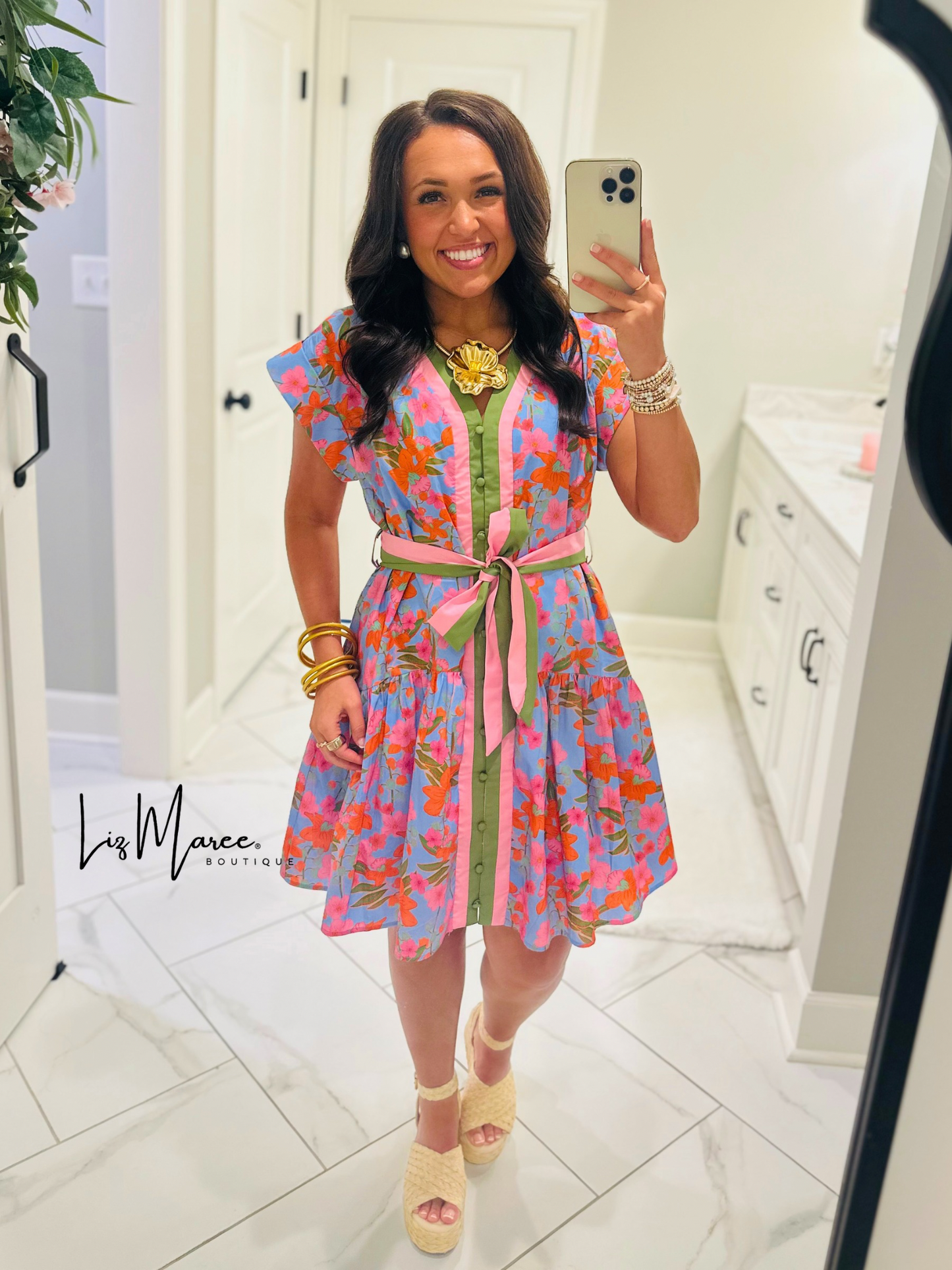 The Tori Blue Floral Dress