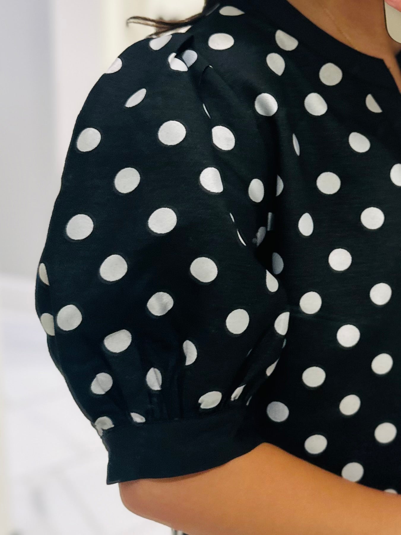 The Baylie Black Polka Dot Dress