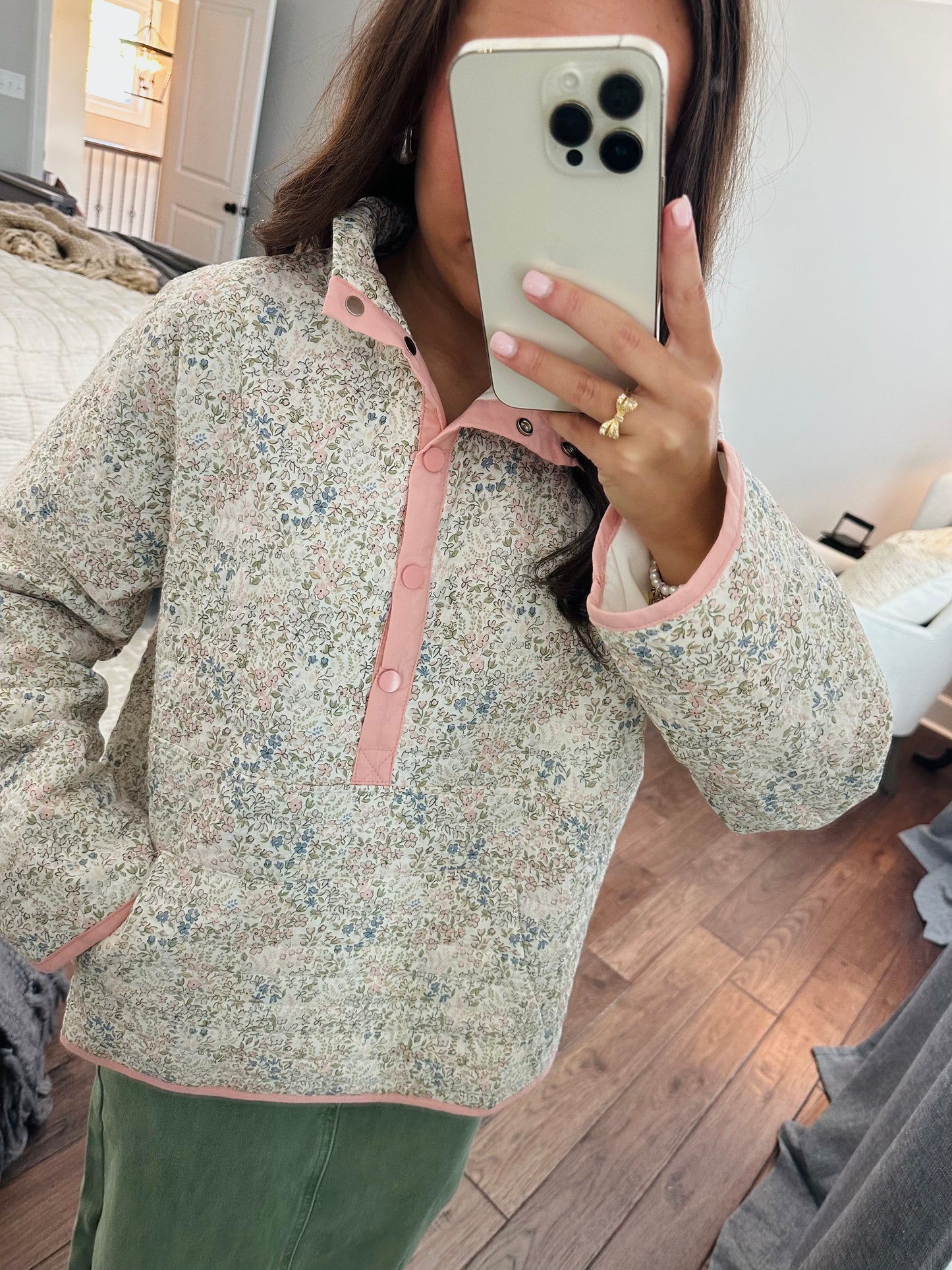 The Ditsy Floral Quilted Pullover