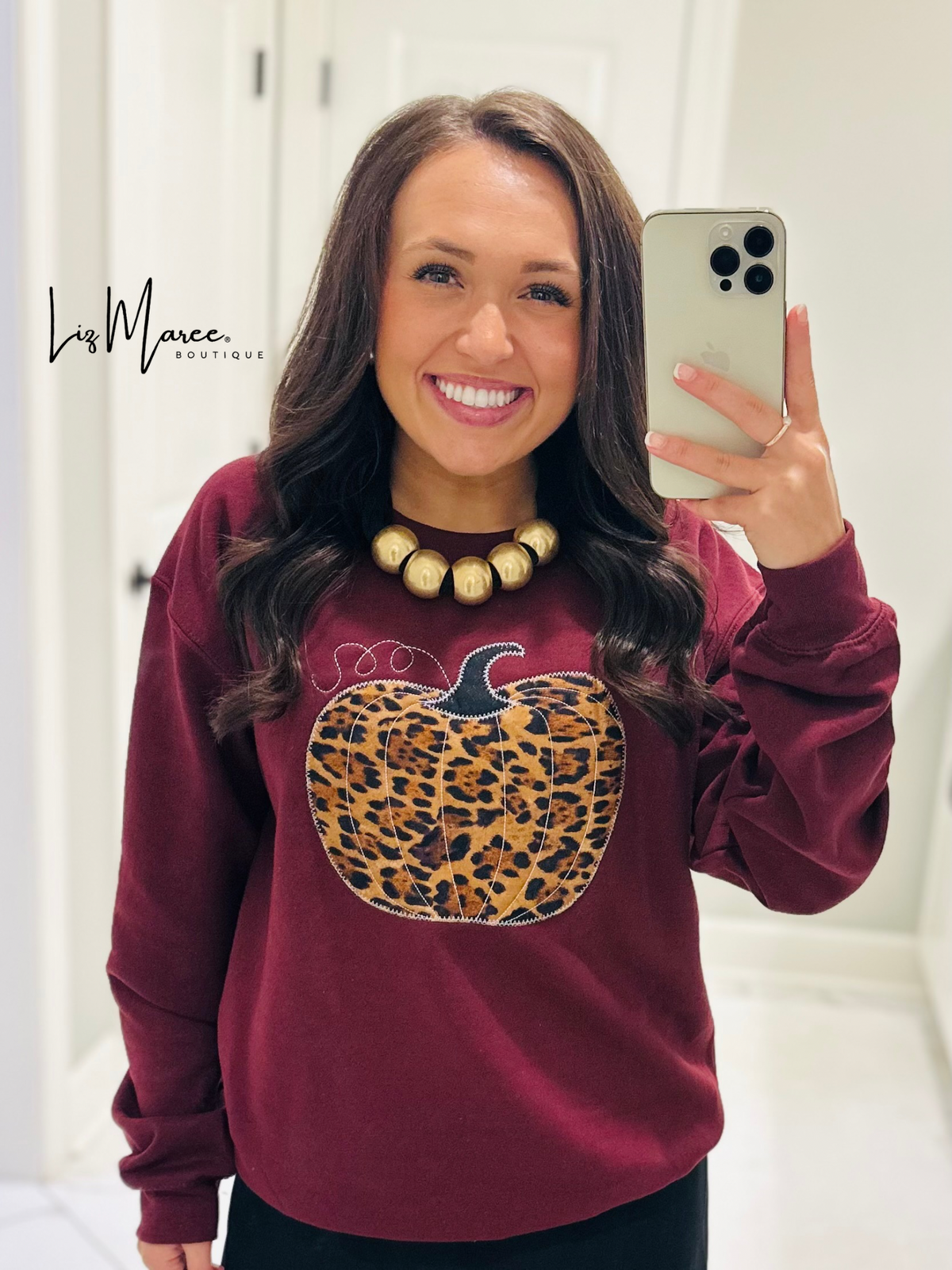 The Leopard Pumpkin Embroidered Sweatshirt