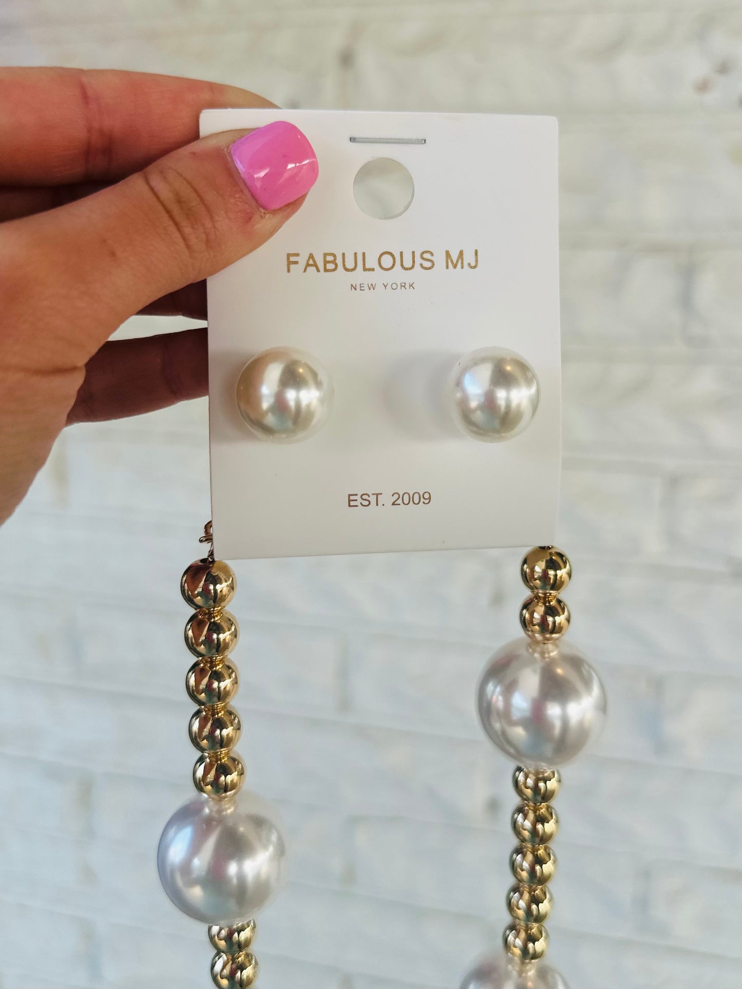 Pearl + Gold Beaded Necklace