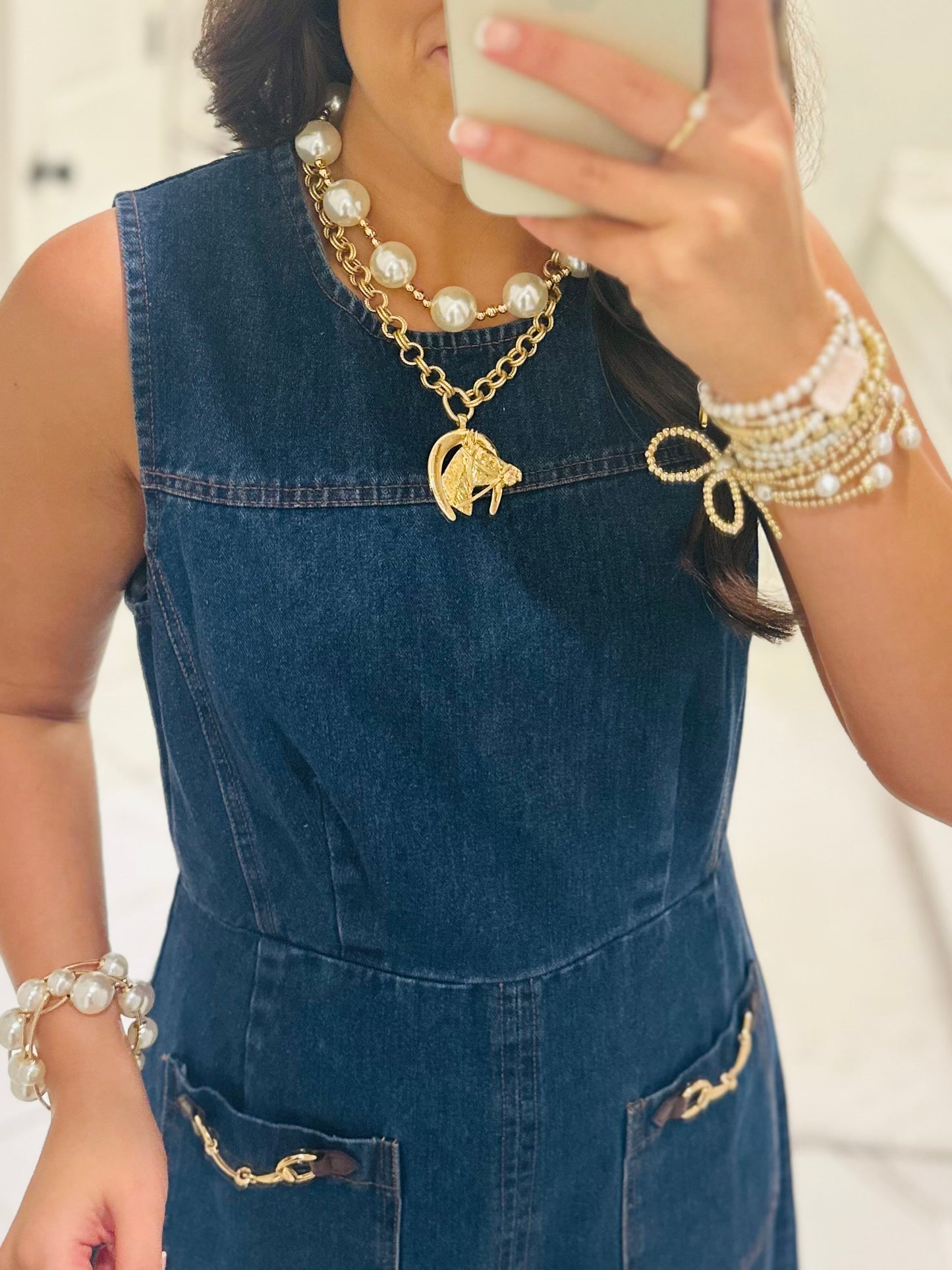 The Ella Grace Denim Midi Dress