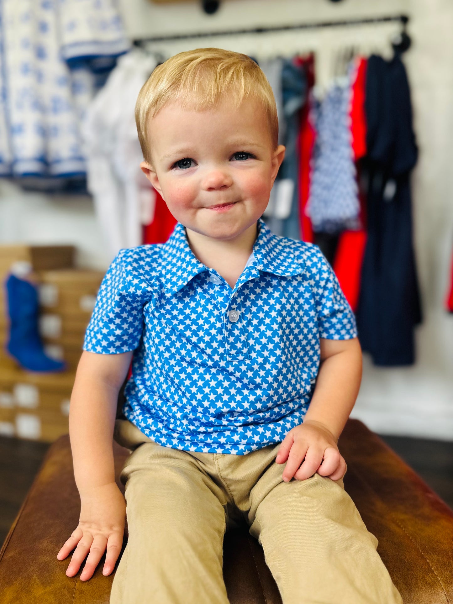 The Boys Blue Stars Performance Polo
