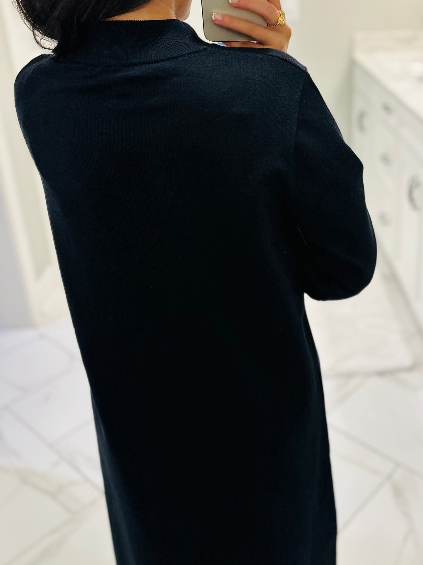 The Black Sweater Midi Dress