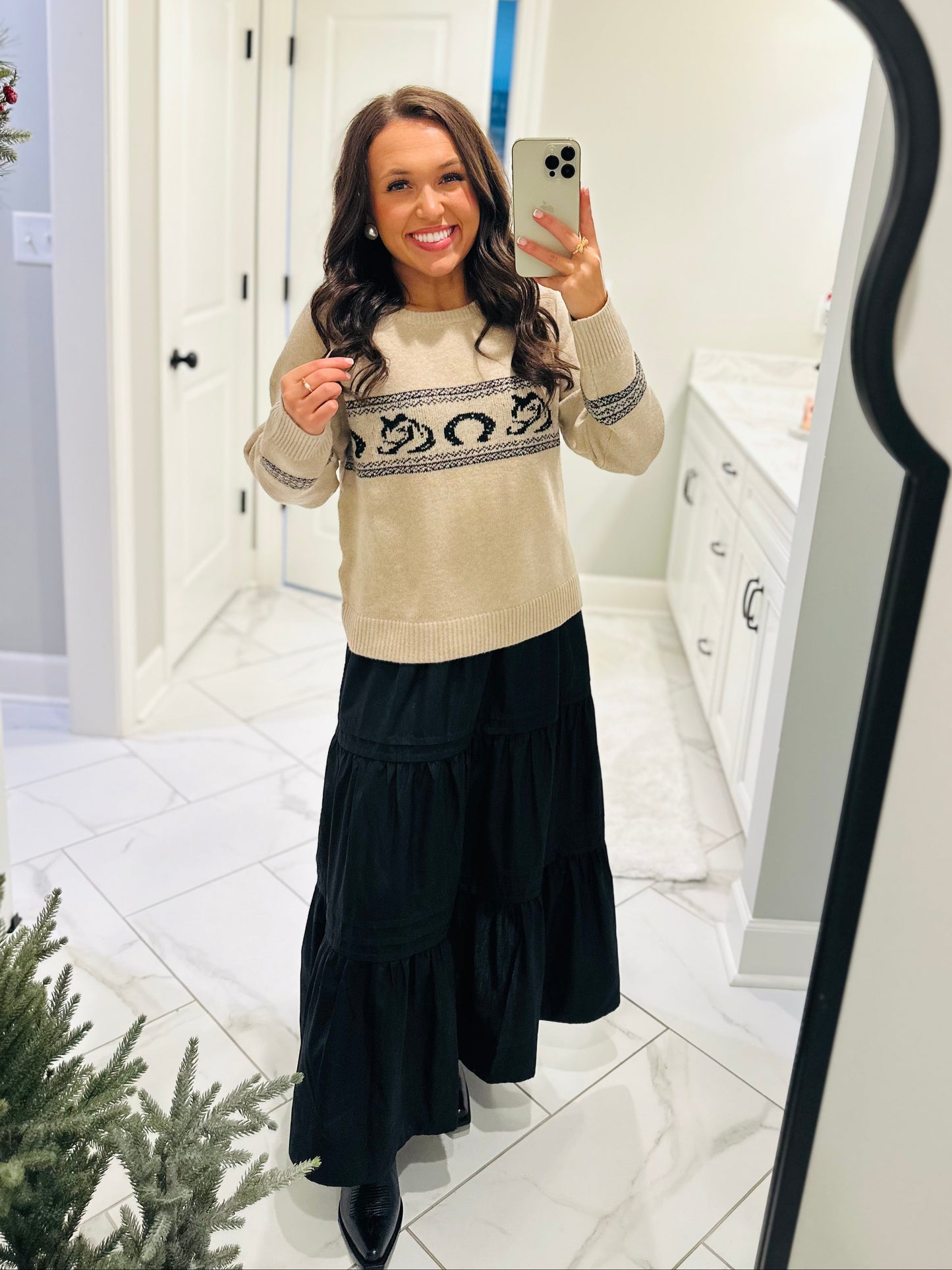 The Cream + Black Horse Sweater