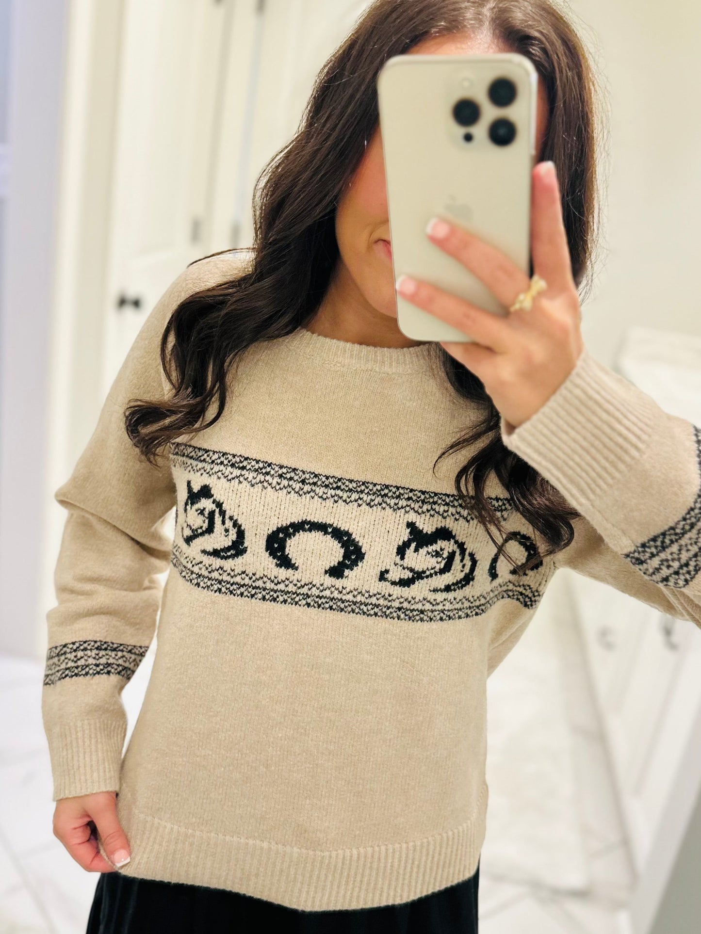 The Cream + Black Horse Sweater