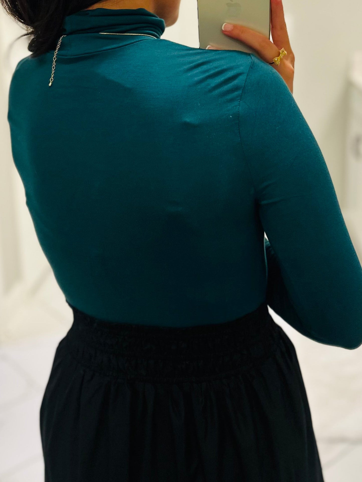 The Hunter Green Long Sleeve Turtleneck Top