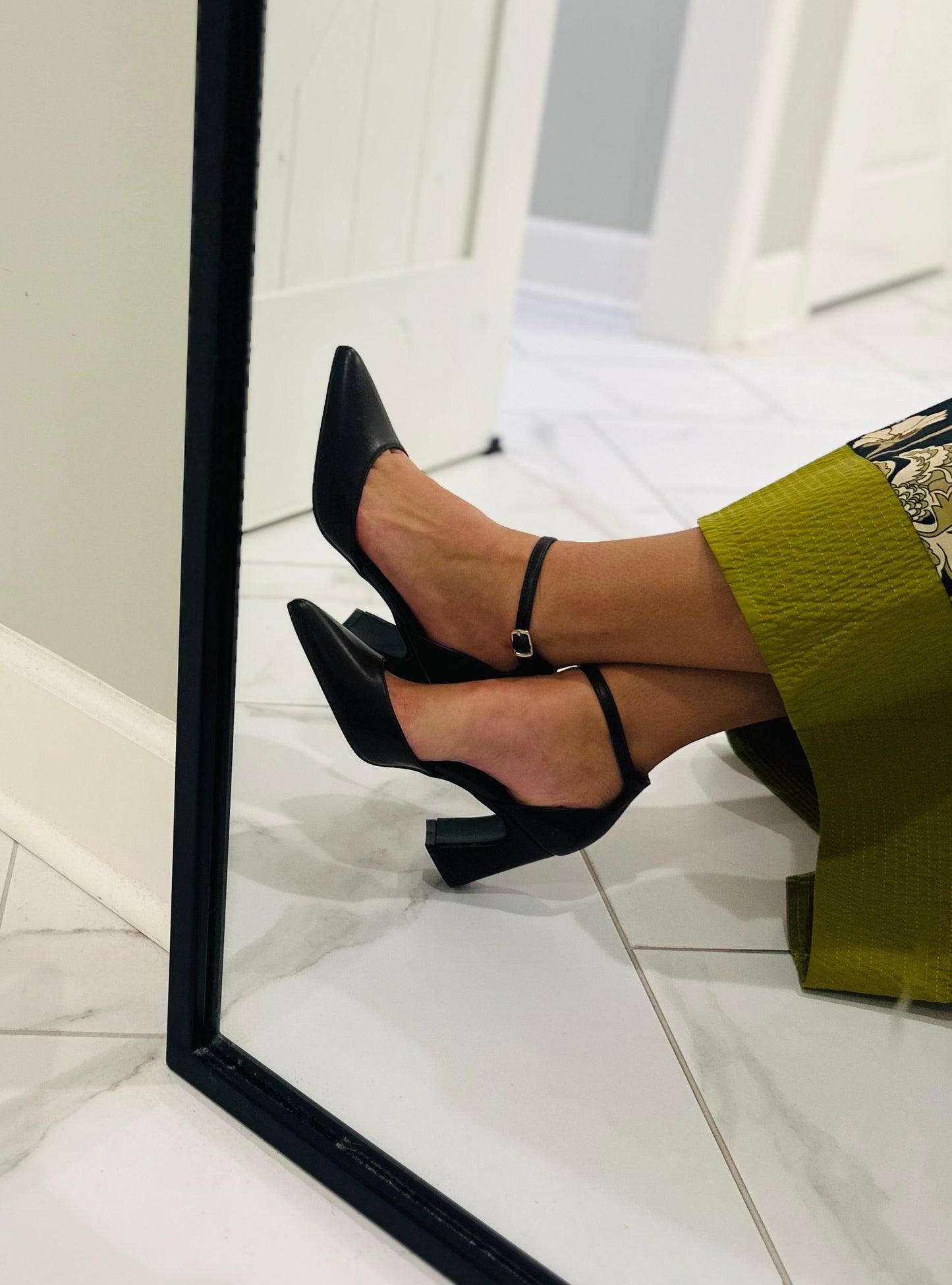 The Cresa Brown Block Heel Pumps